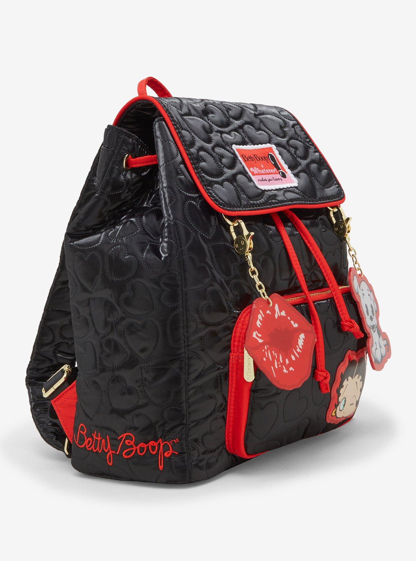 Betty Boop X Whatever! Makes You Happy Heart Quilted Slouch Mini Backpack, , hi-res