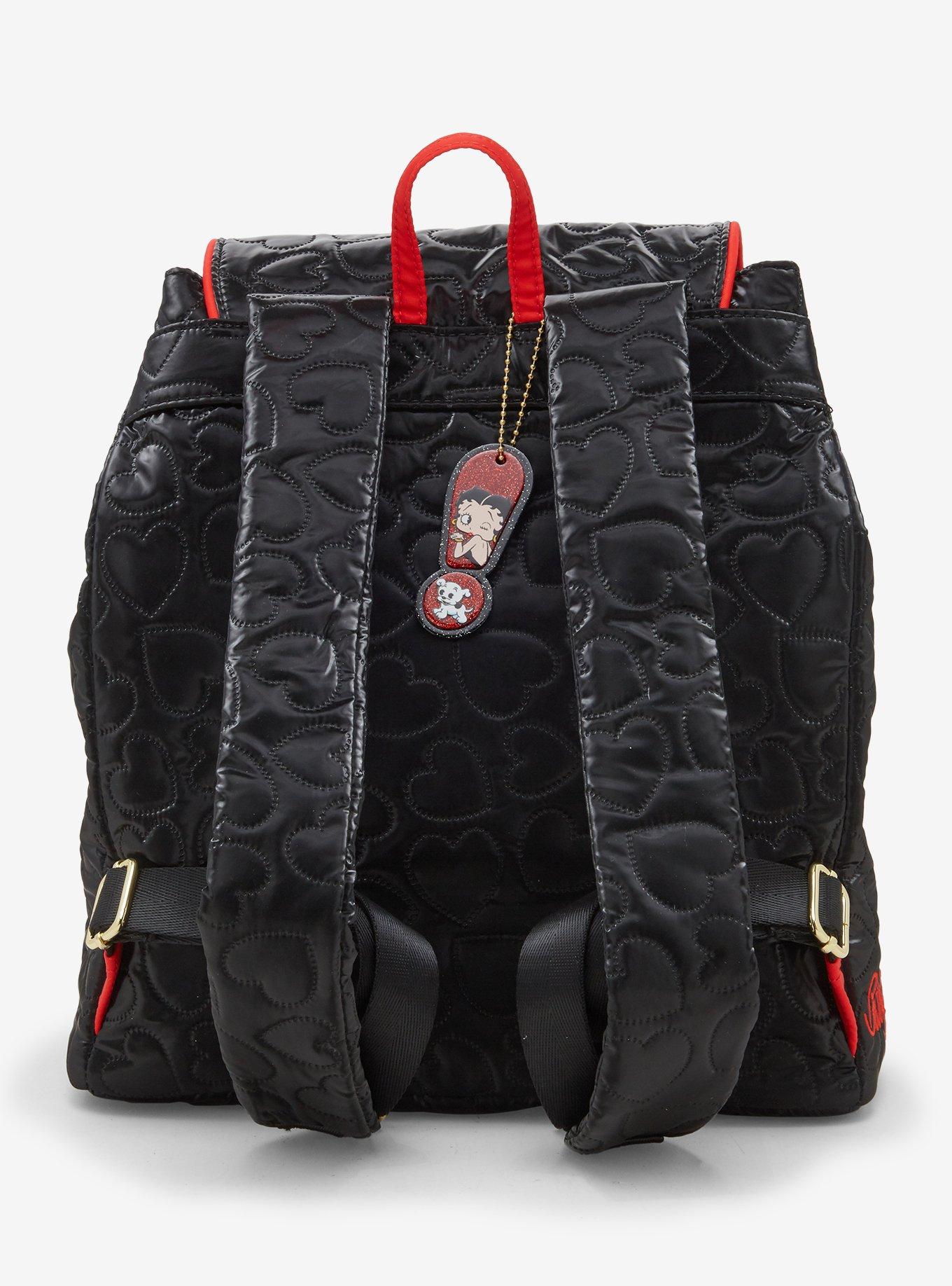 Betty Boop X Whatever! Makes You Happy Heart Quilted Slouch Mini Backpack, , alternate