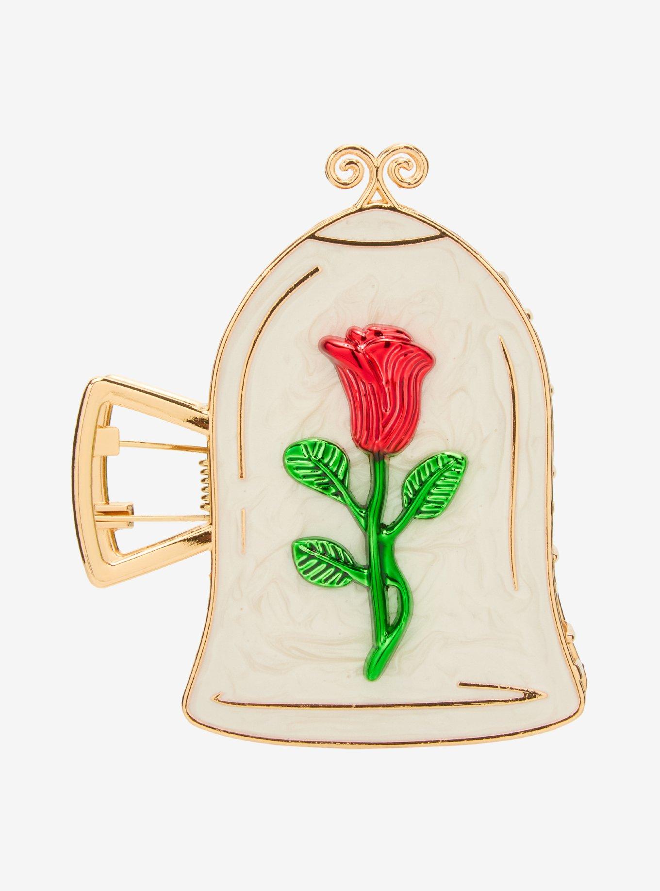 Disney Beauty And The Beast Rose Claw Hair Clip, , hi-res