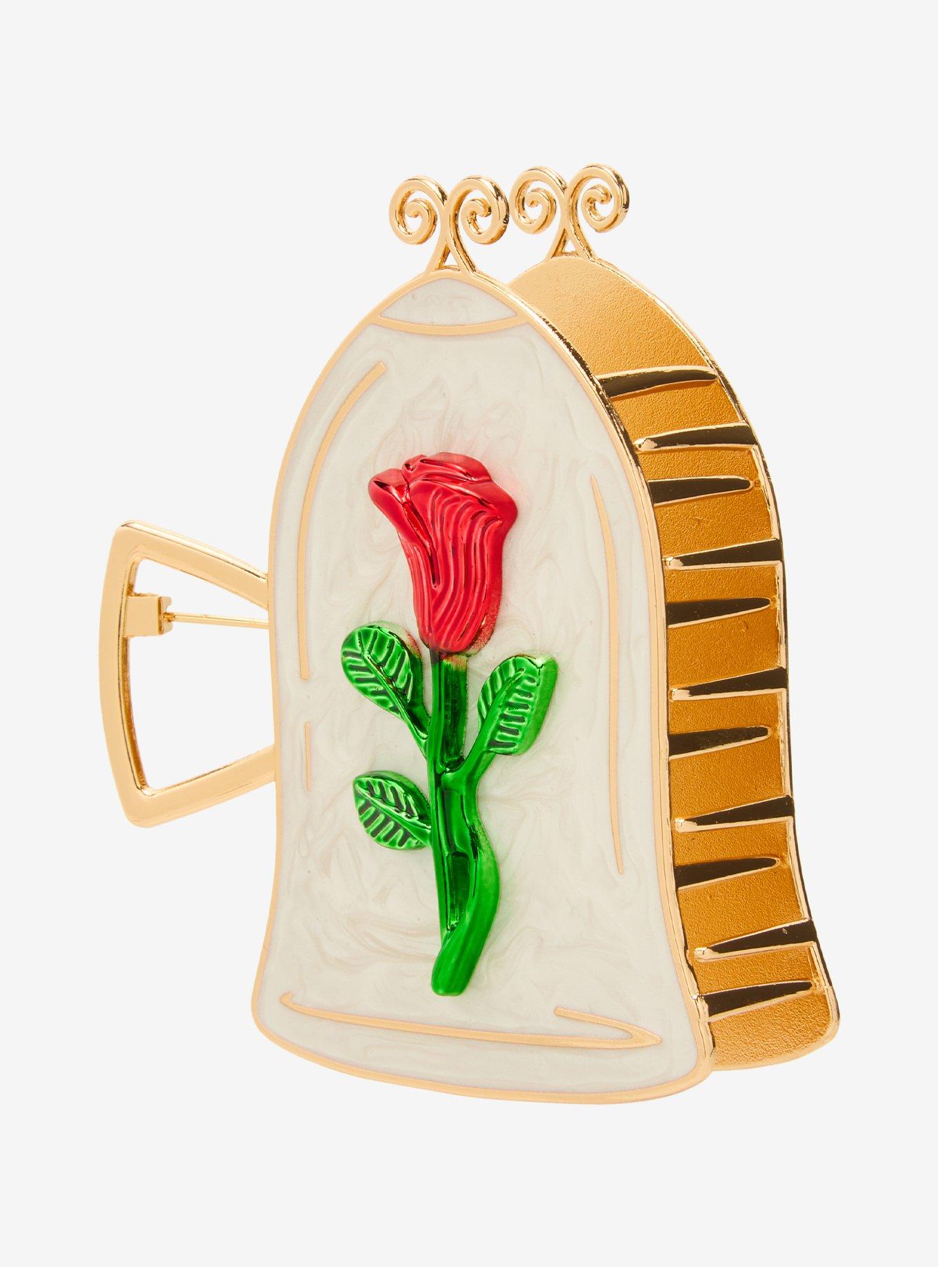 Disney Beauty And The Beast Rose Claw Hair Clip, , alternate