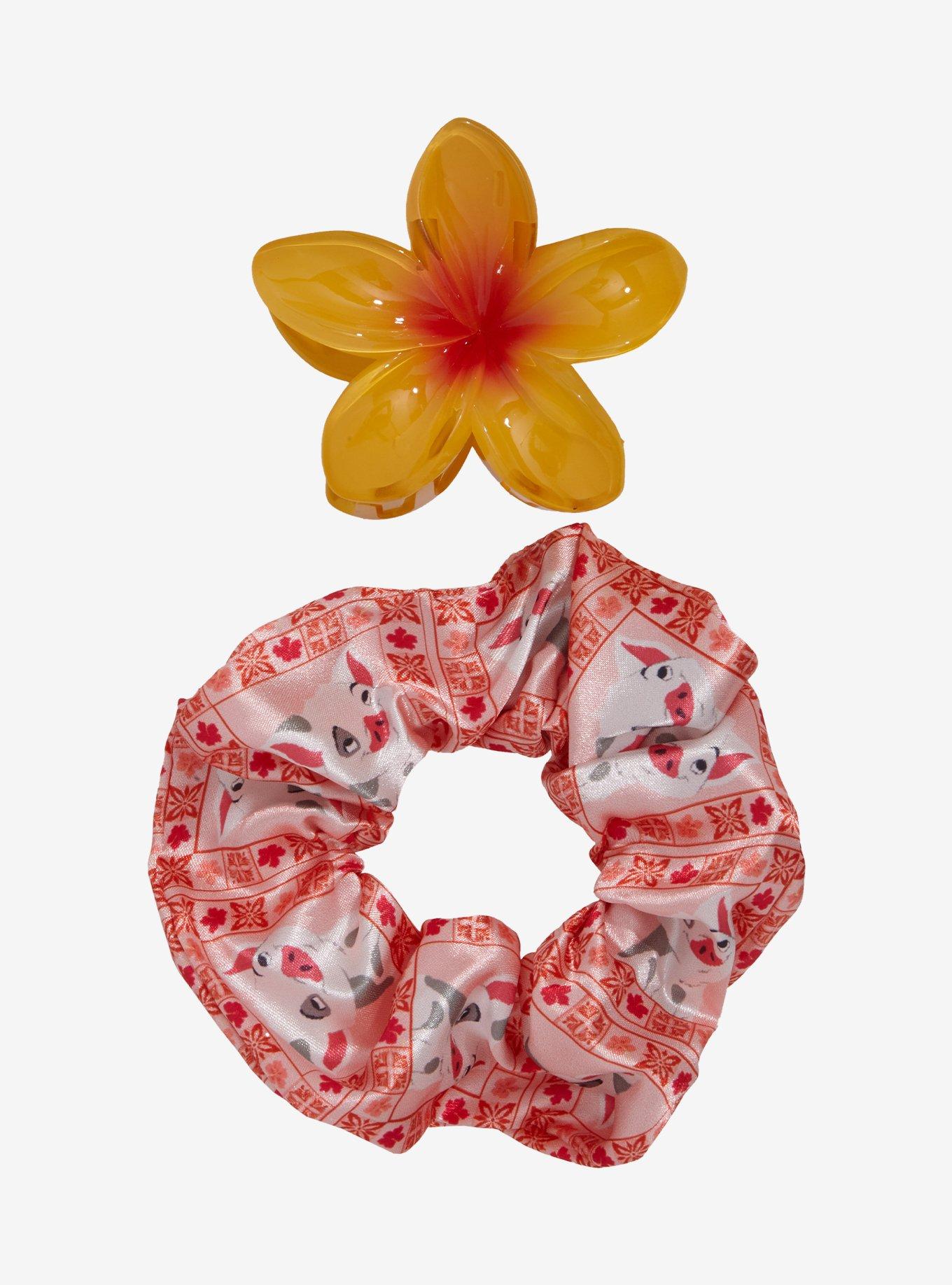 Disney Moana Pua Flower Hair Clip & Scrunchie Set, , hi-res