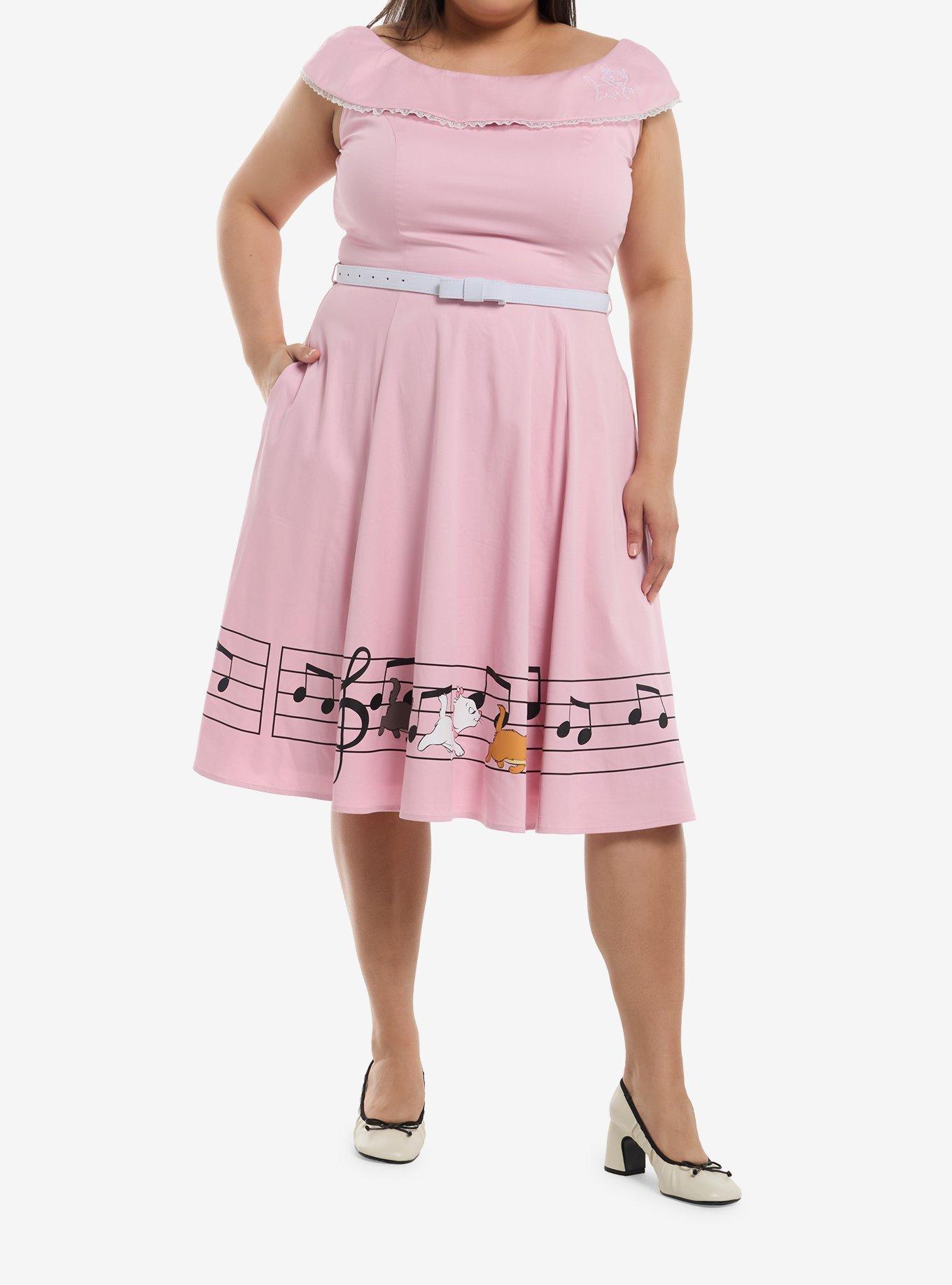 Her Universe Disney The Aristocats Music Note Retro Dress Plus Size Her Universe Exclusive, , hi-res