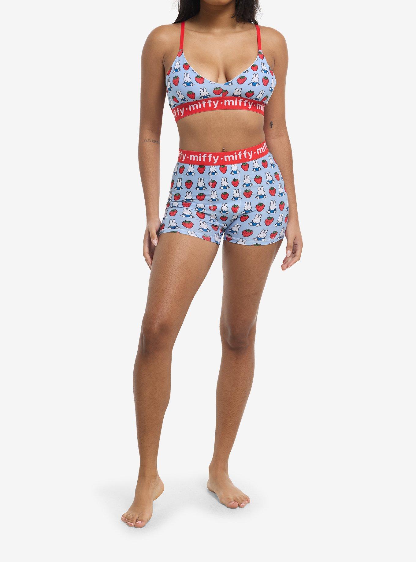 Miffy Strawberry Bra & Boyshort Panty Set, , hi-res