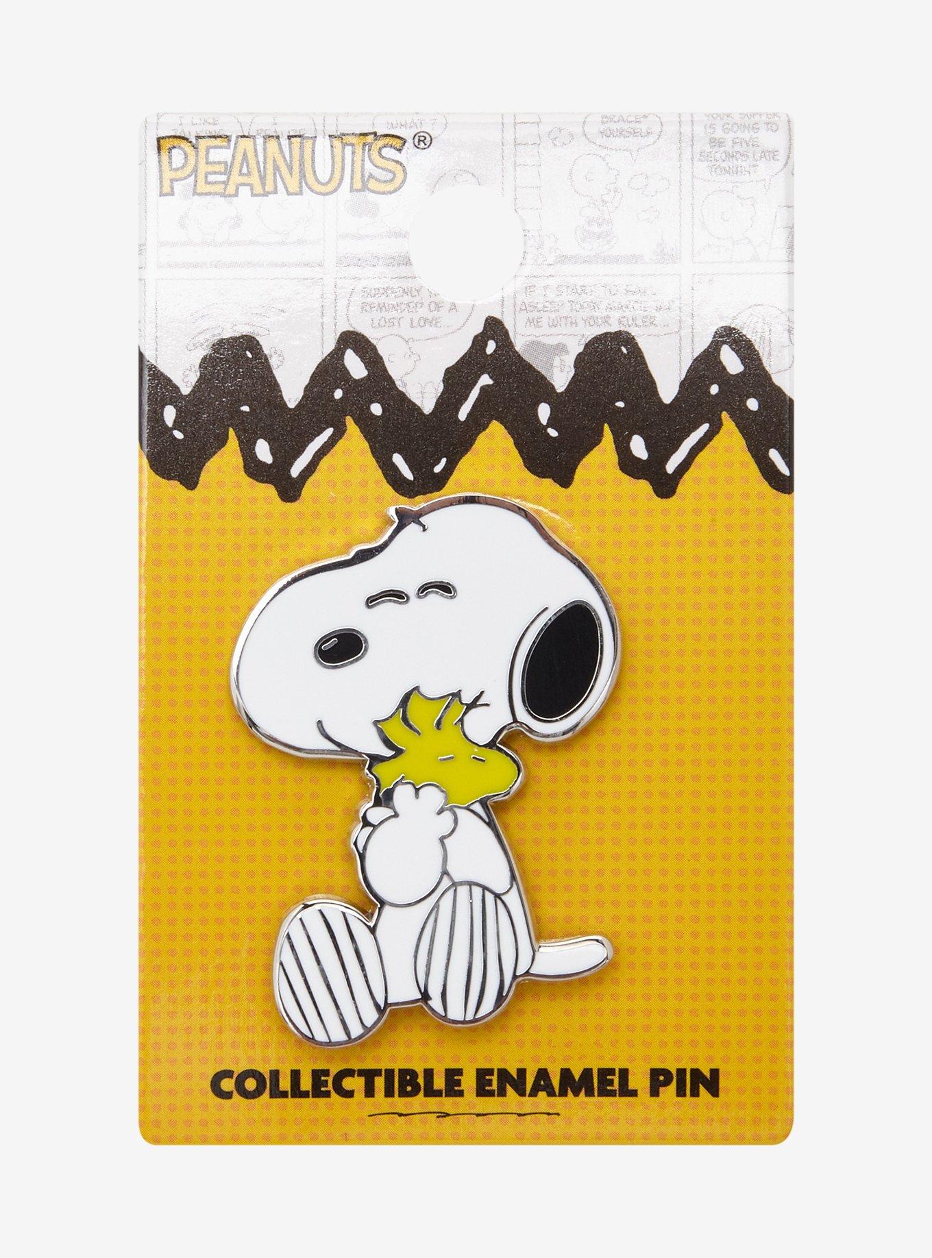 Peanuts Snoopy & Woodstock Hugging Enamel Pin, , hi-res