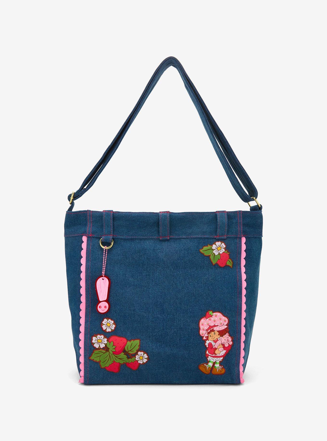 Whatever! Makes You Happy Strawberry Shortcake Denim Tote Bag, , alternate