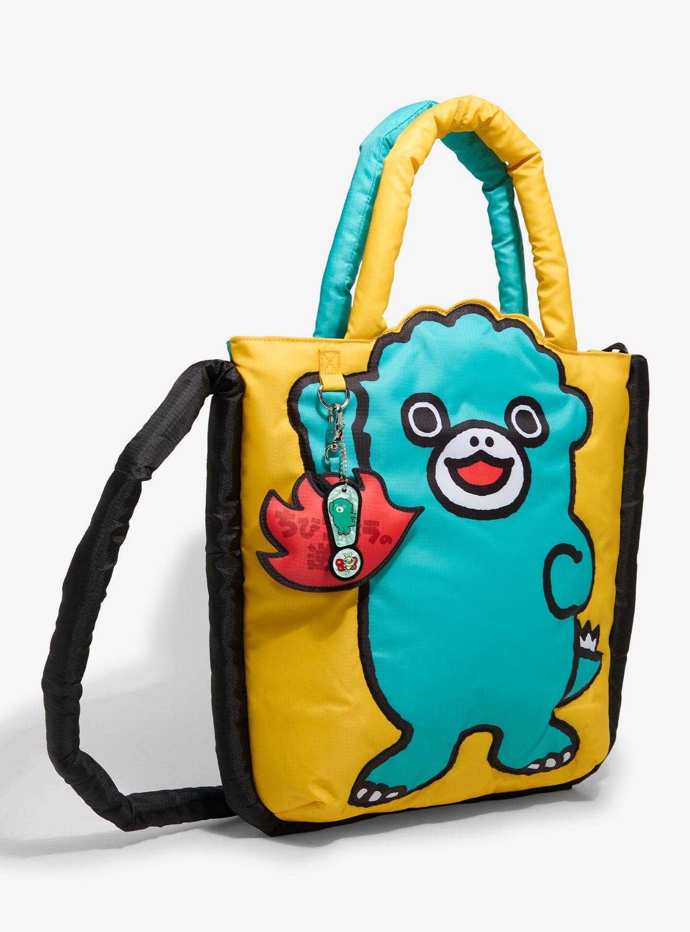 Whatever! Makes You Happy Chibi Godzilla Puffer Tote Bag, , hi-res