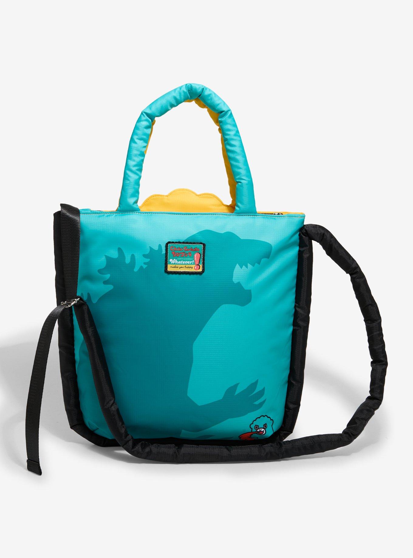 Whatever! Makes You Happy Chibi Godzilla Puffer Tote Bag, , alternate