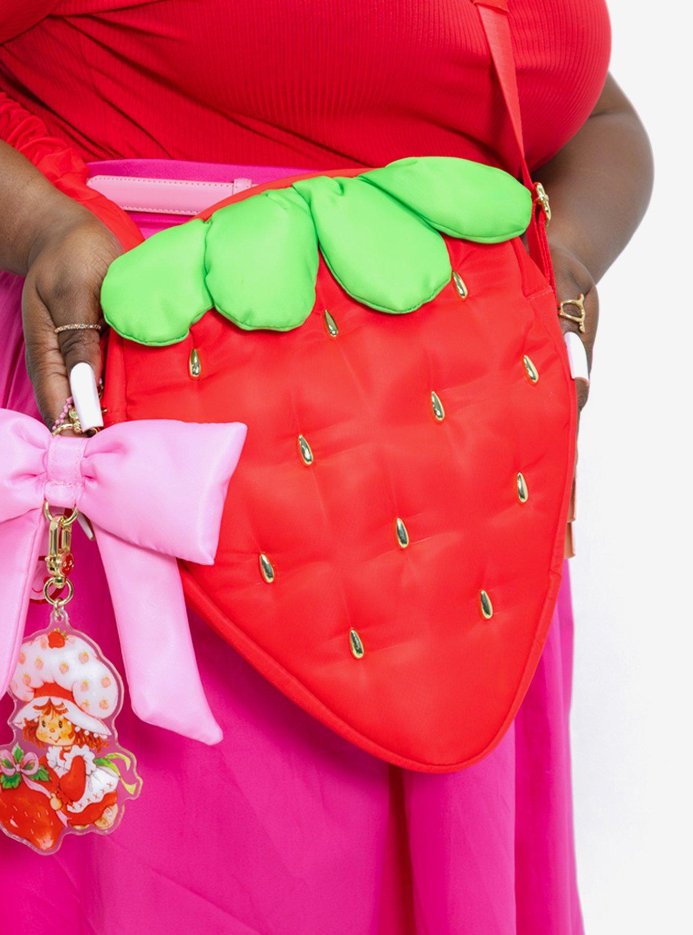 Whatever! Makes You Happy x Strawberry Shortcake Quilted Strawberry Figural Crossbody Bag