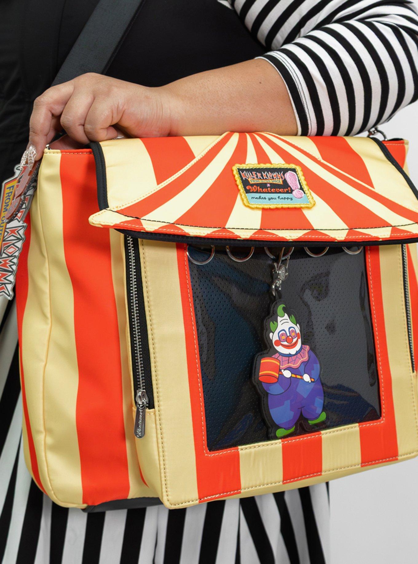 Whatever! Makes You Happy x Killer Klowns From Outer Space Tent Figural Pin Display Crossbody Bag, , alternate