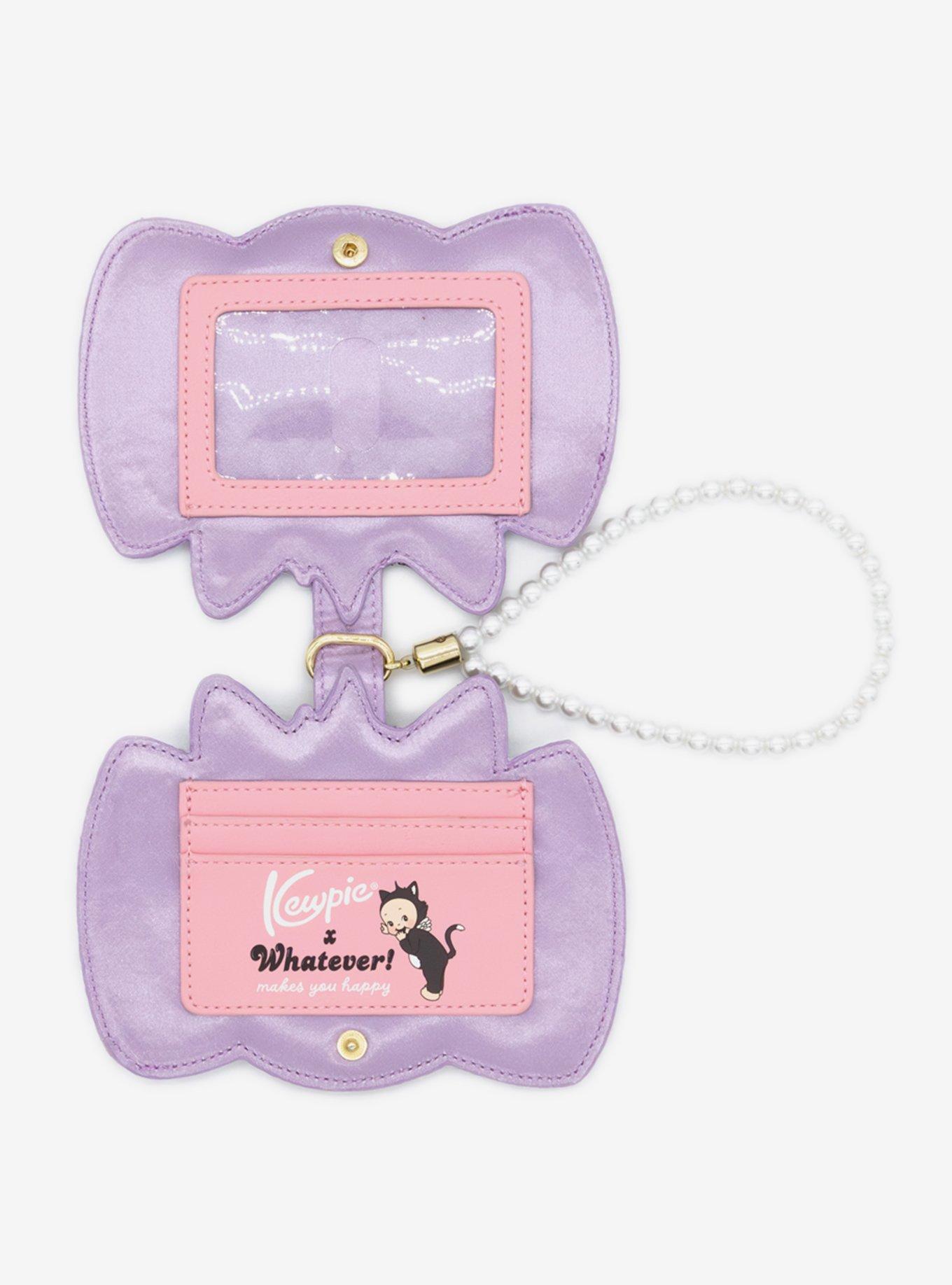 Whatever! Makes You Happy Kewpie Cat Bow Pearl Wristlet Cardholder, , alternate