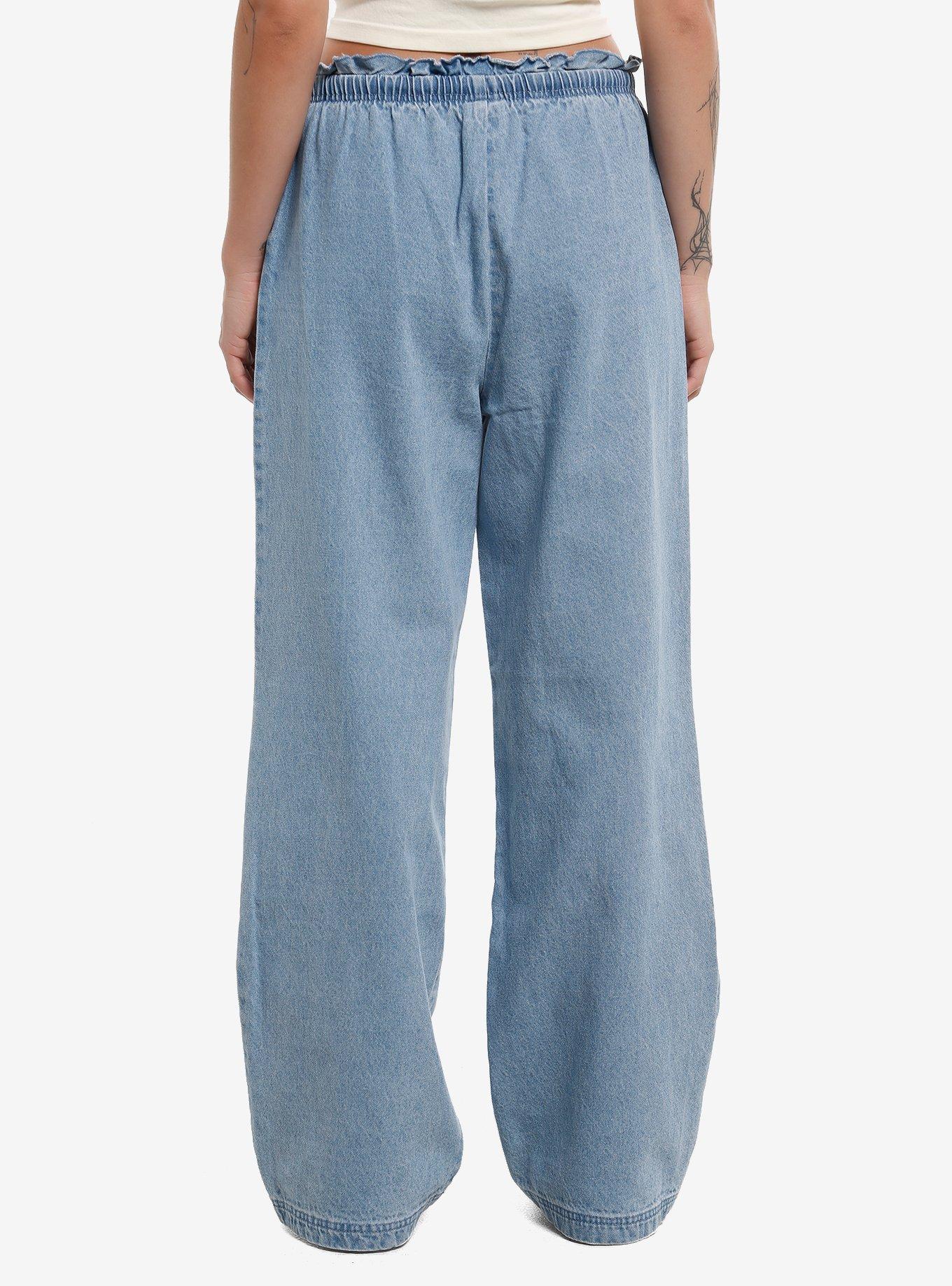 Cinnamoroll & Mocha Ruffle Denim Pants, , hi-res