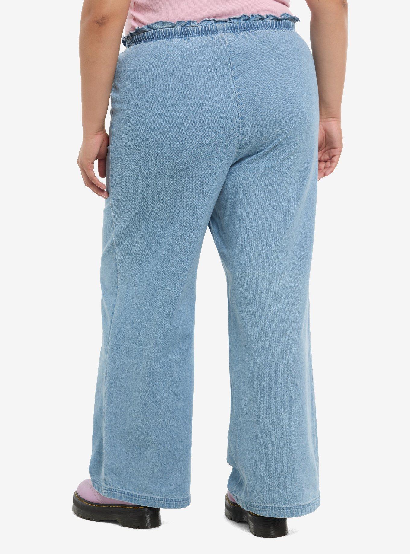 Cinnamoroll & Mocha Ruffle Denim Pants Plus Size, , hi-res