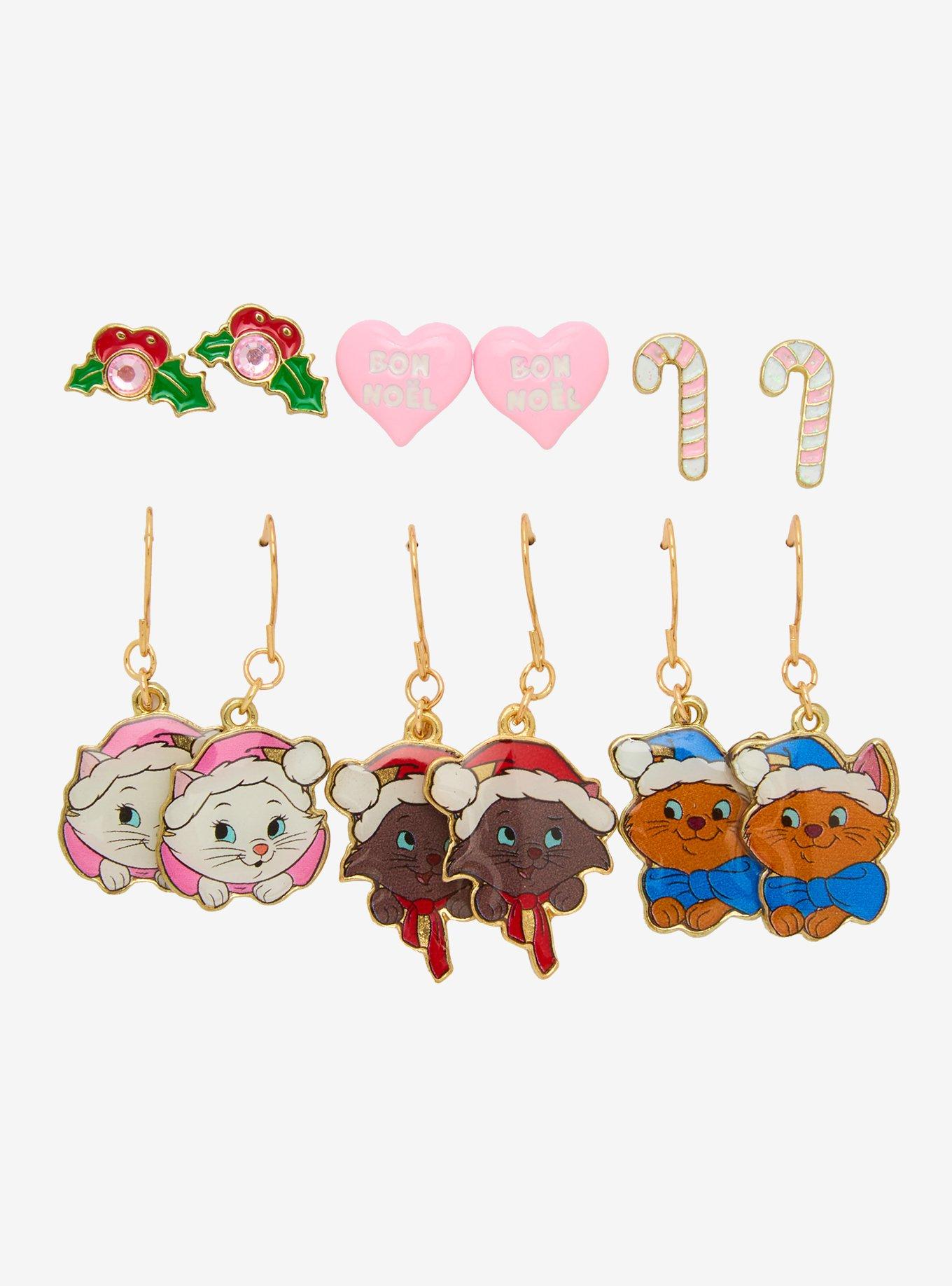 Disney The Aristocats Holiday Earring Set, , hi-res
