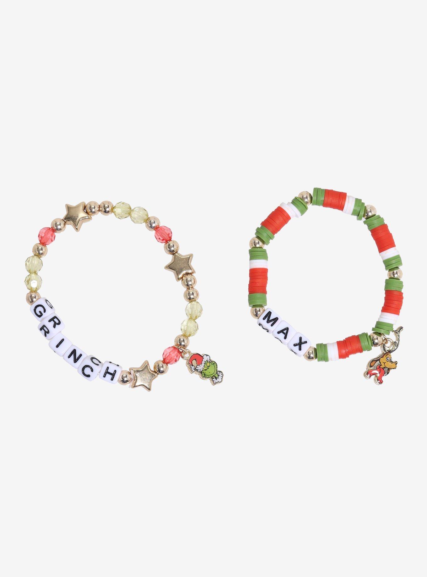 Dr. Seuss How The Grinch Stole Christmas! Grinch & Max Best Friend Bead Bracelet Set, , hi-res