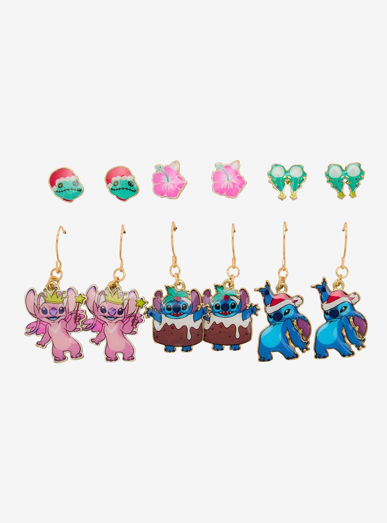 Disney Stitch Holiday Earring Set, , hi-res