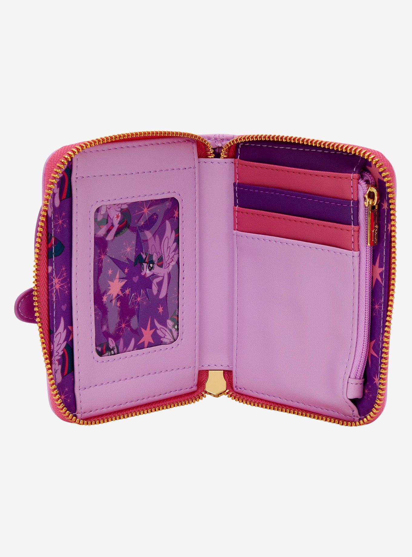 Loungefly My Little Pony Twilight Sparkle Peeking Glitter Small Zip Wallet, , hi-res