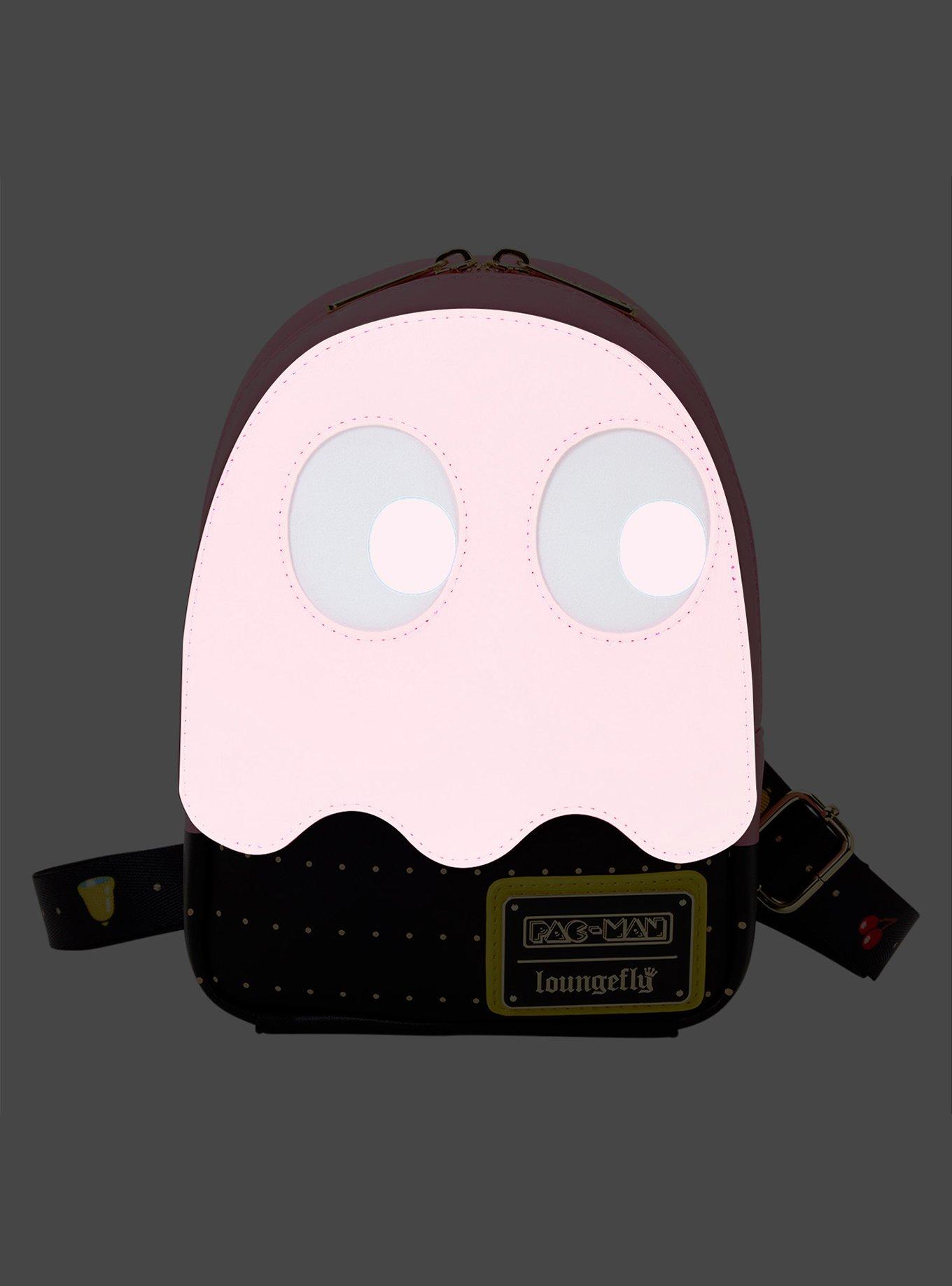 Loungefly PAC-MAN Pinky Ghost Glow-in-the-Dark Sling Crossbody, , hi-res