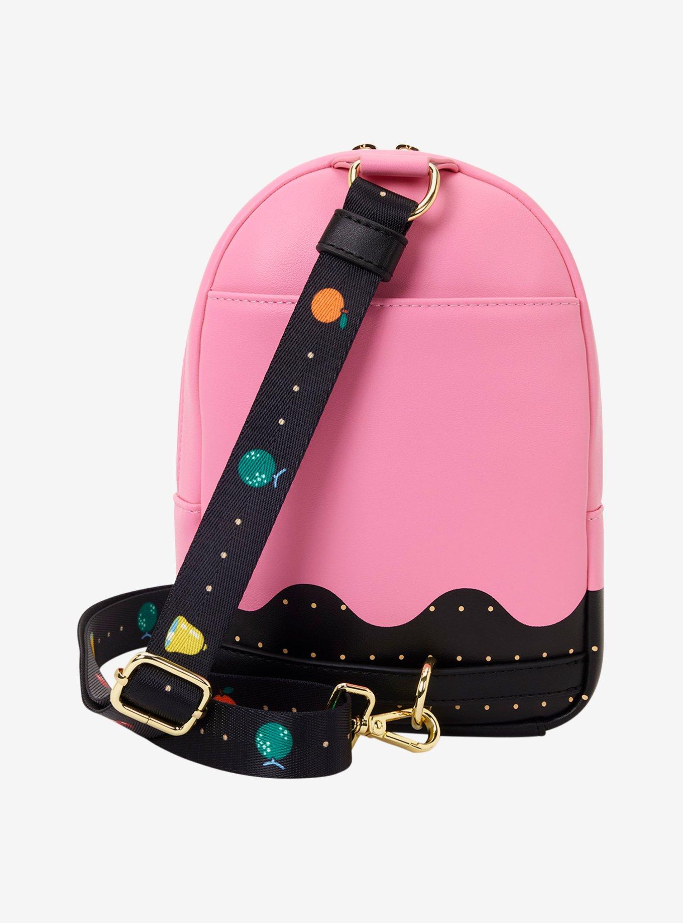 Loungefly PAC-MAN Pinky Ghost Glow-in-the-Dark Sling Crossbody, , alternate