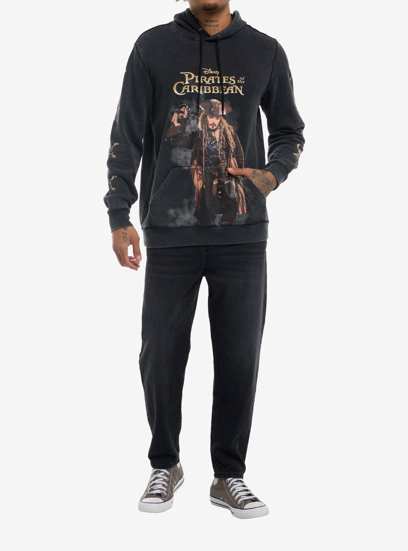 Disney Pirates Of The Caribbean Jack Sparrow Quote Hoodie, GREY, alternate