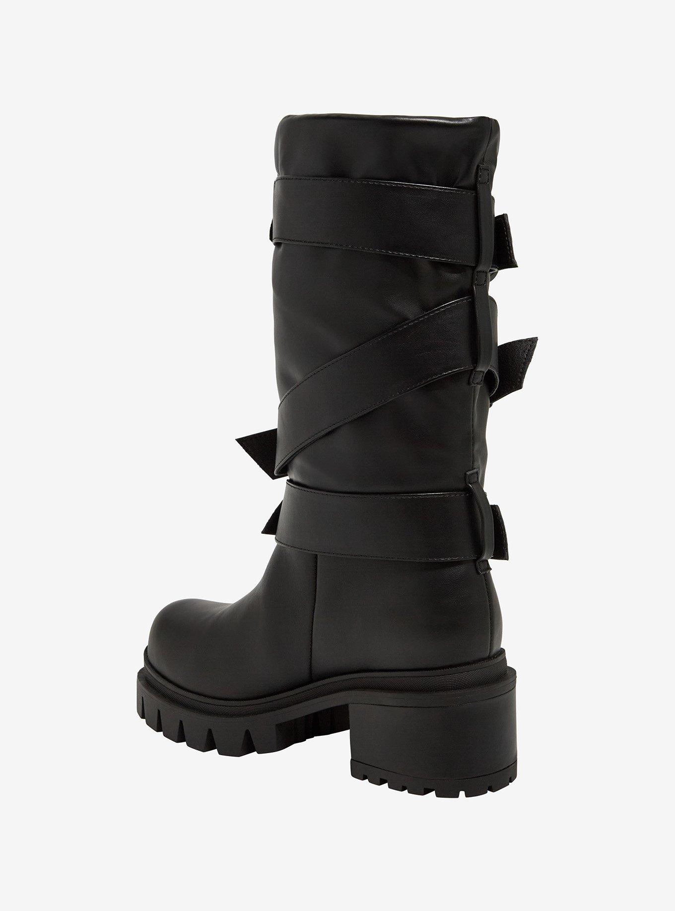 KIHILIST Black Bleak Buckle Boots, BLACK, alternate
