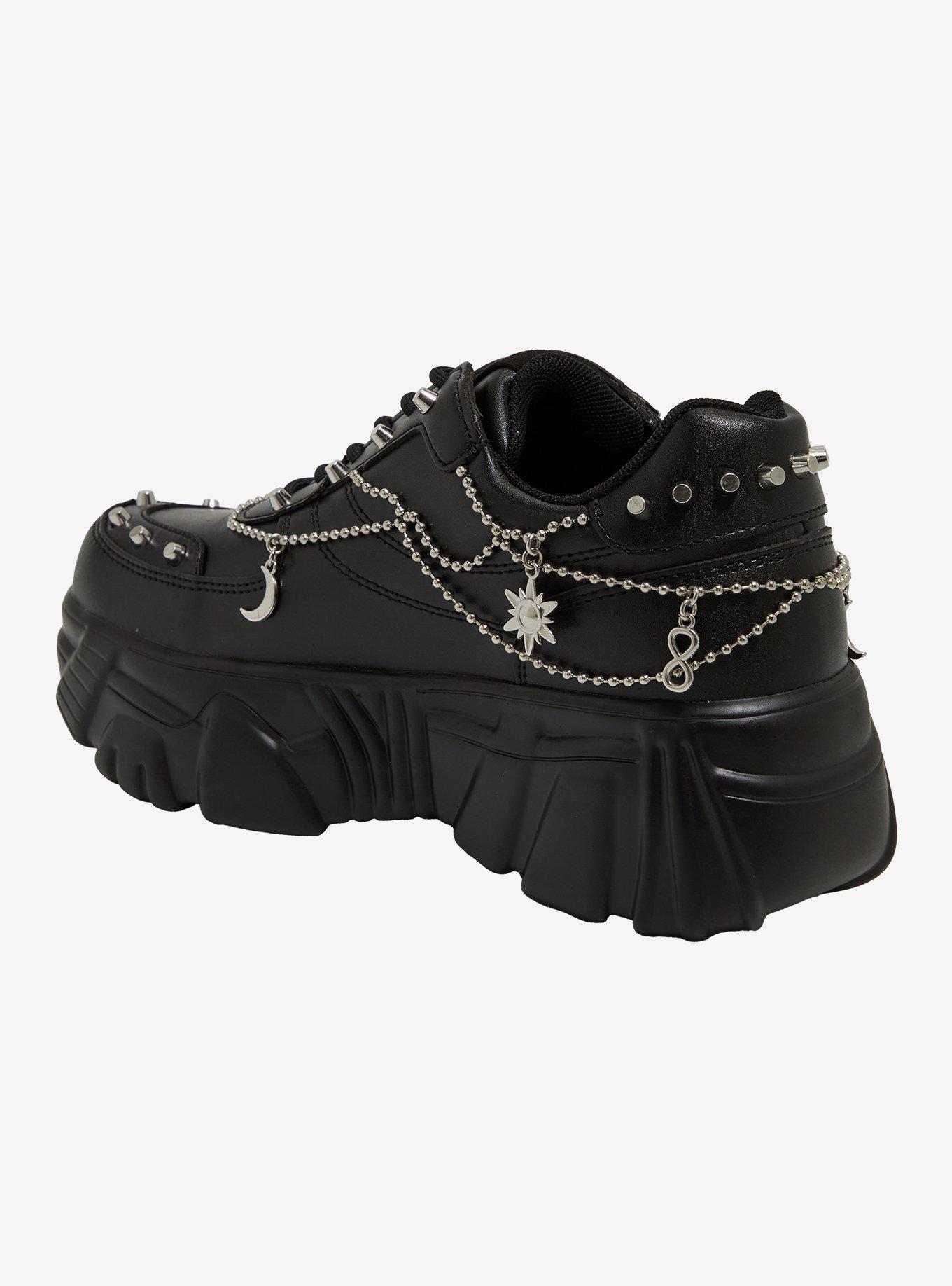 Koi Black Mystic Charms Chunky Sneakers, BLACK, alternate