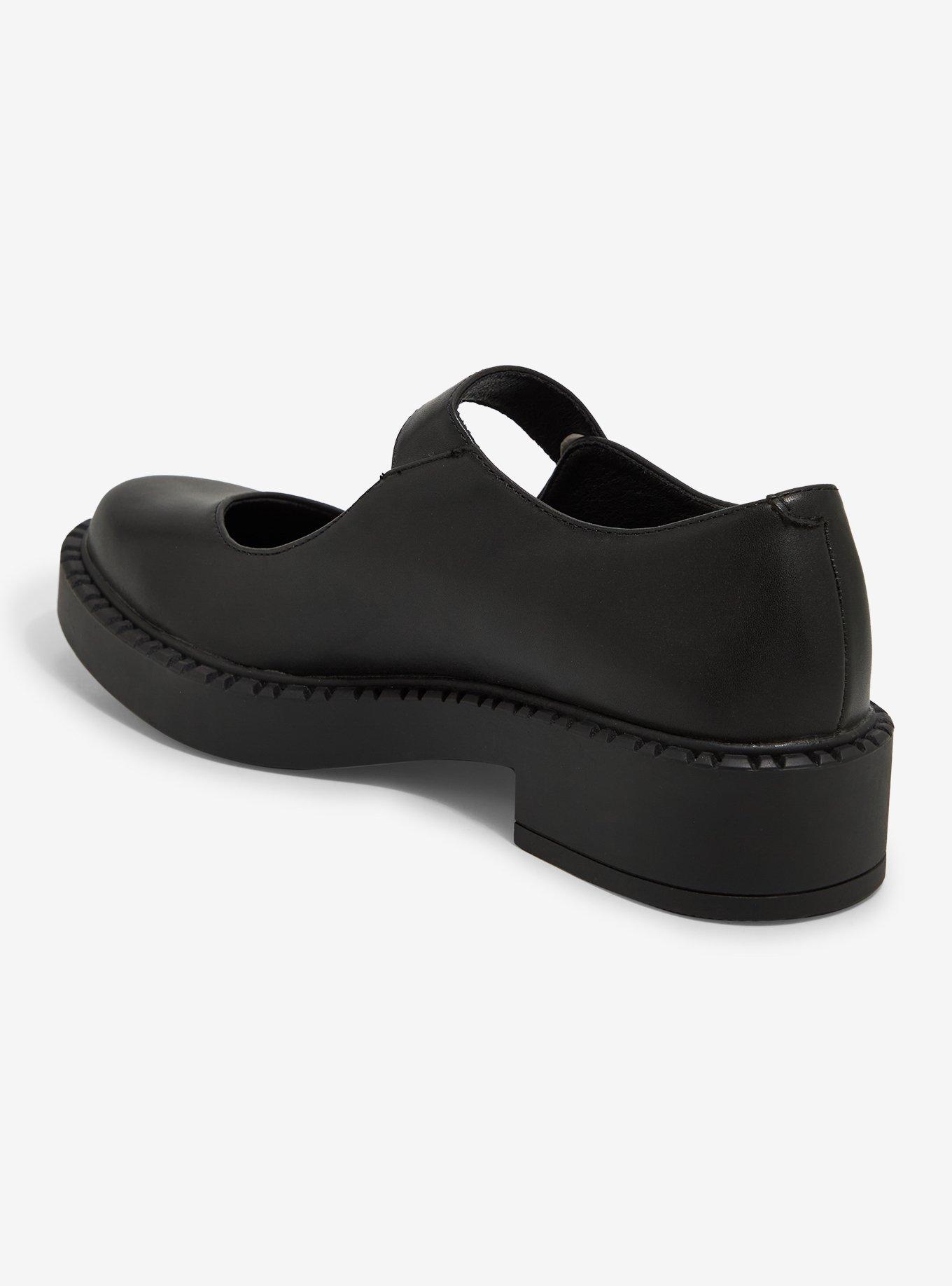 Koi Black Flower Buckle Mary Janes, BLACK, alternate
