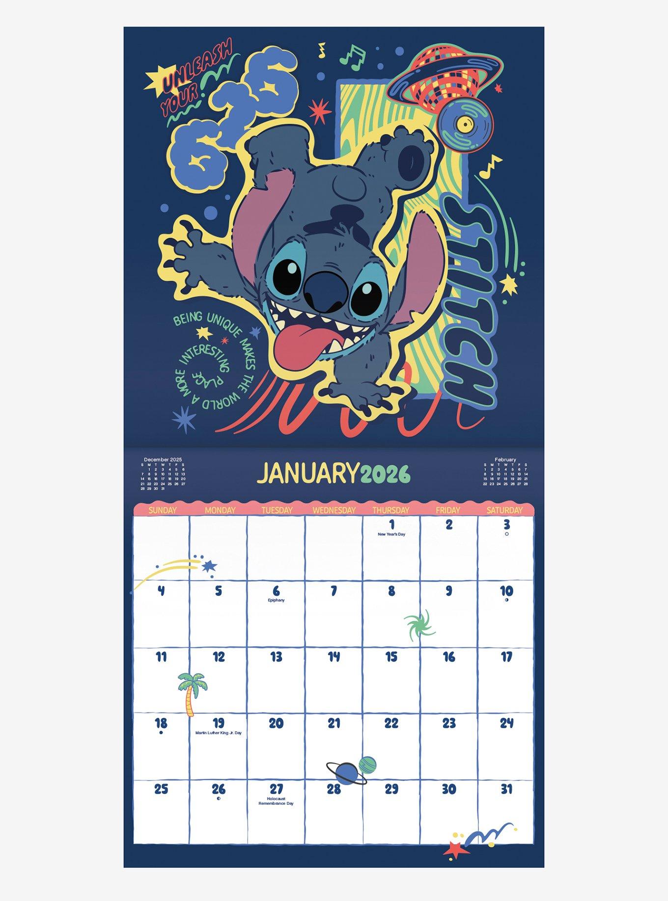 Disney Stitch September 2025 - December 2026 Calendar, , hi-res