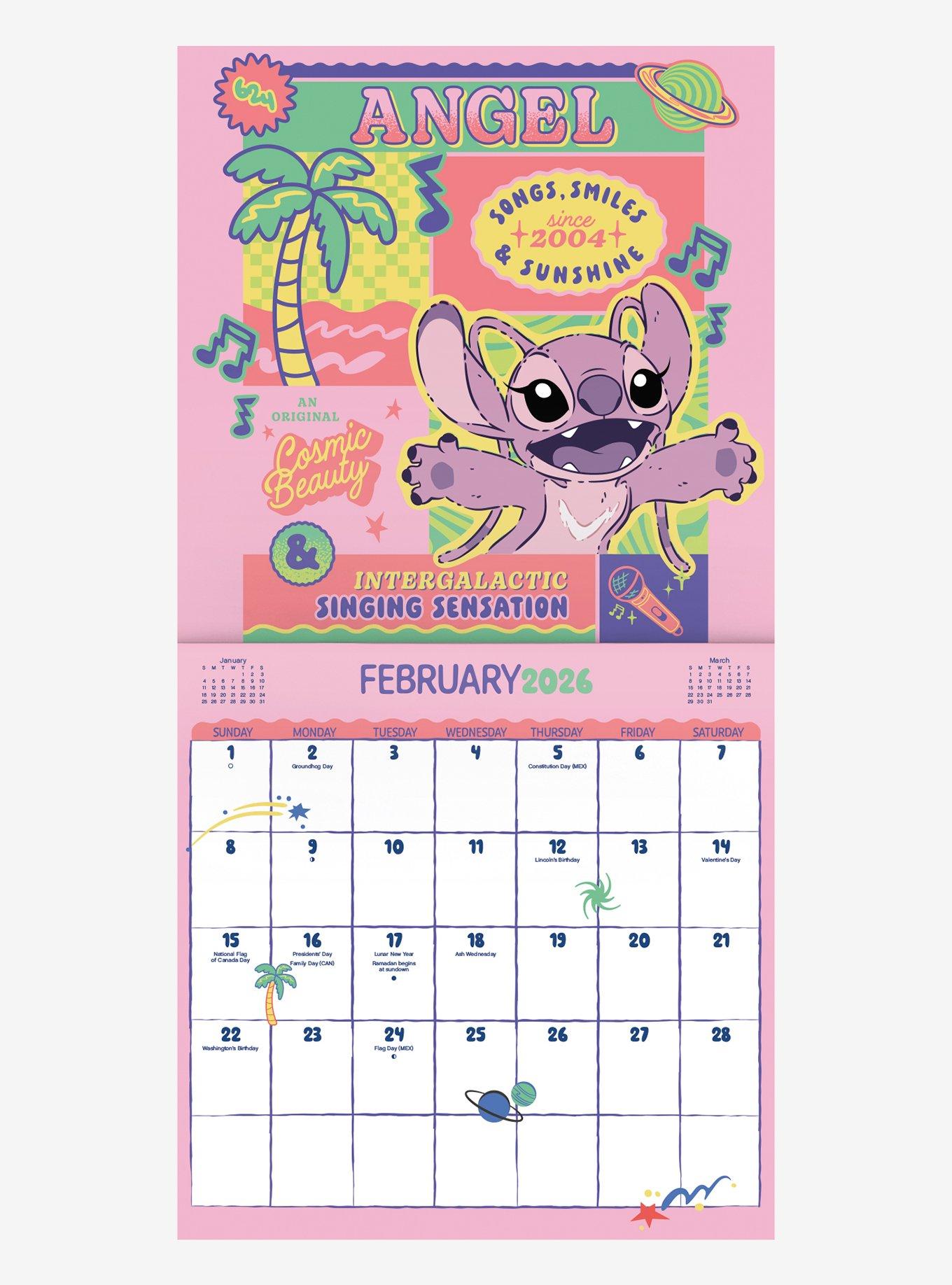 Disney Stitch September 2025 - December 2026 Calendar, , alternate