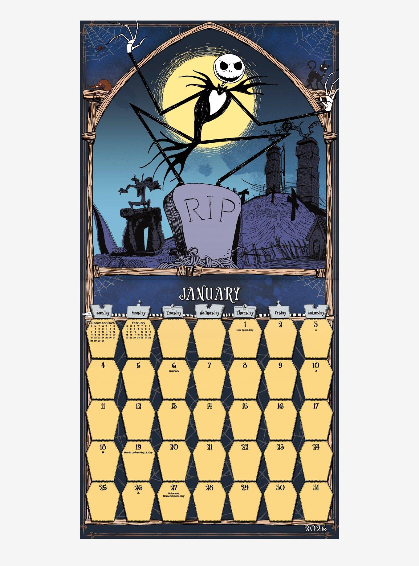 The Nightmare Before Christmas 2026 Wall Calendar, , alternate