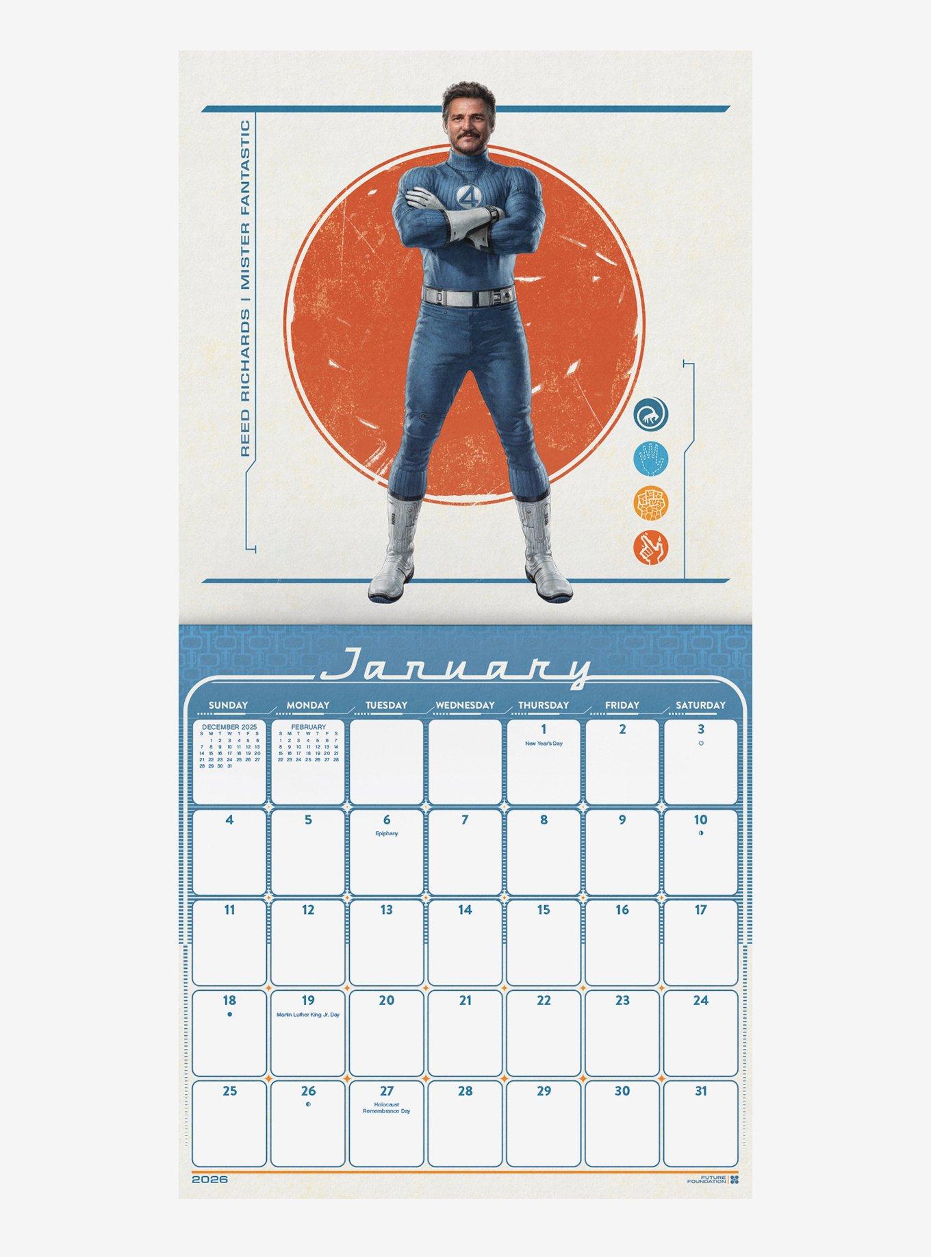 Marvel The Fantastic Four: First Steps September 2025 - December 2026 Calendar, , hi-res