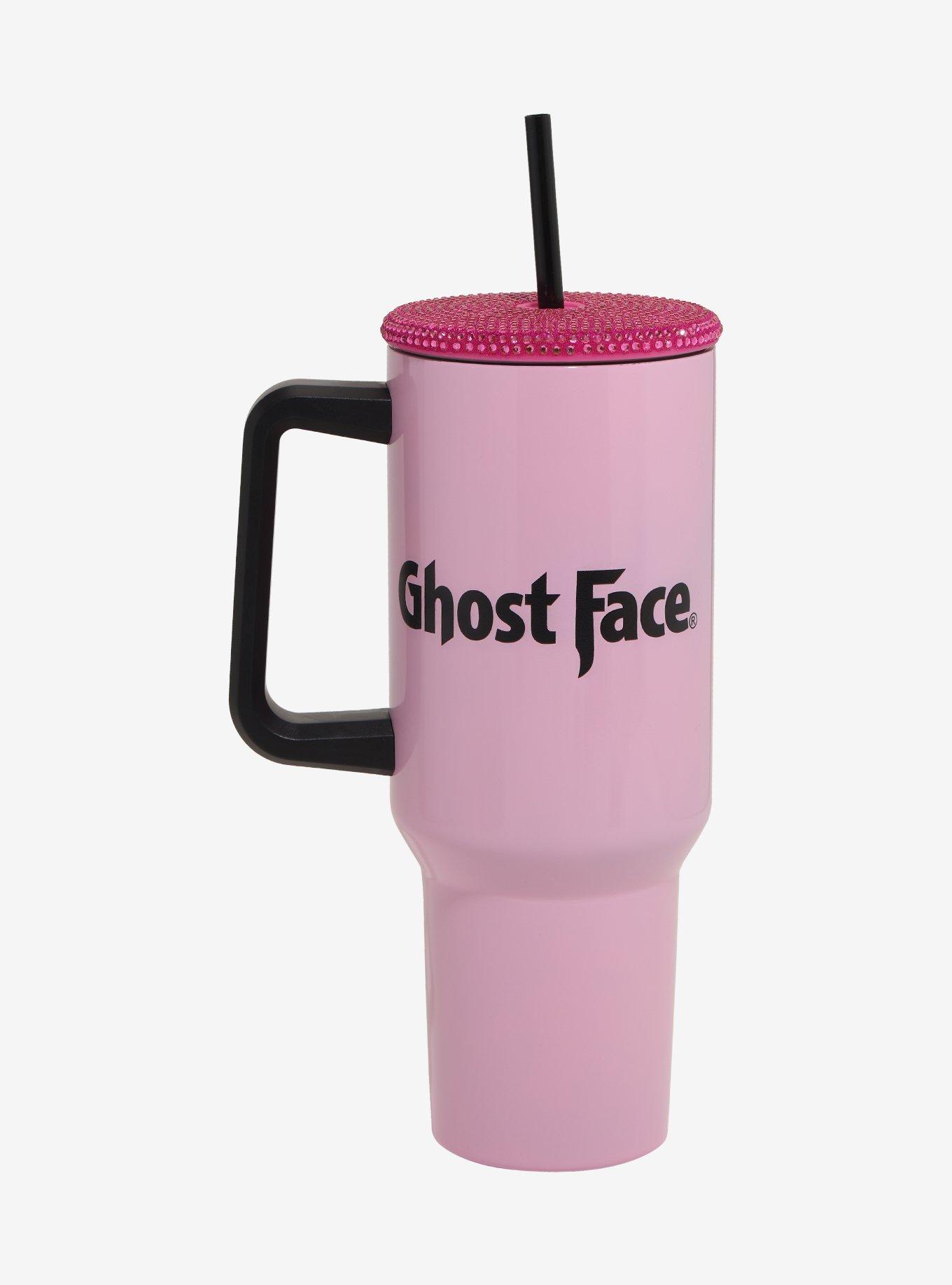 Ghost Face Bling Heart Stainless Steel Travel Cup, , hi-res