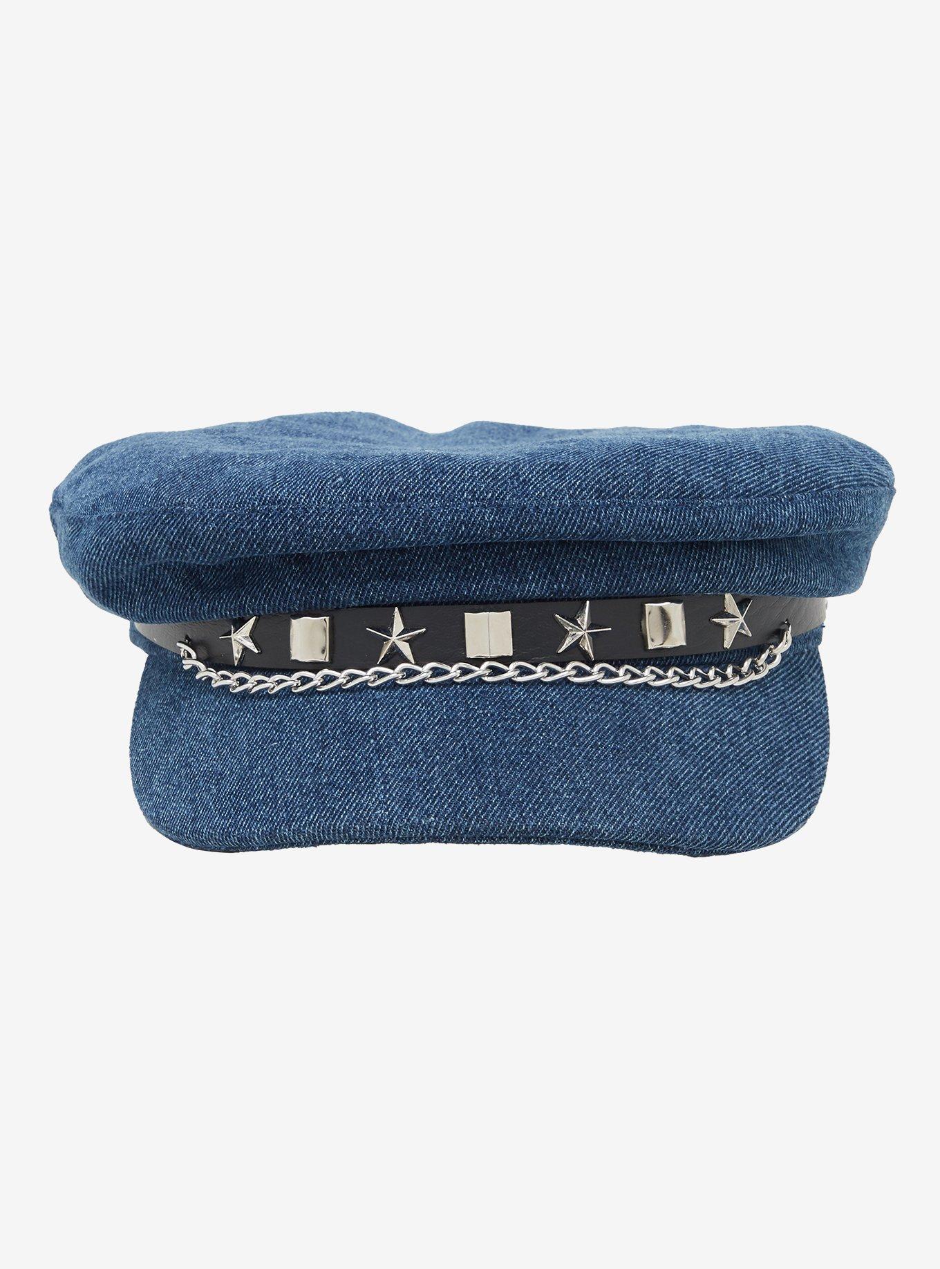 Denim Hardware Star Stud Cabbie Hat, , hi-res