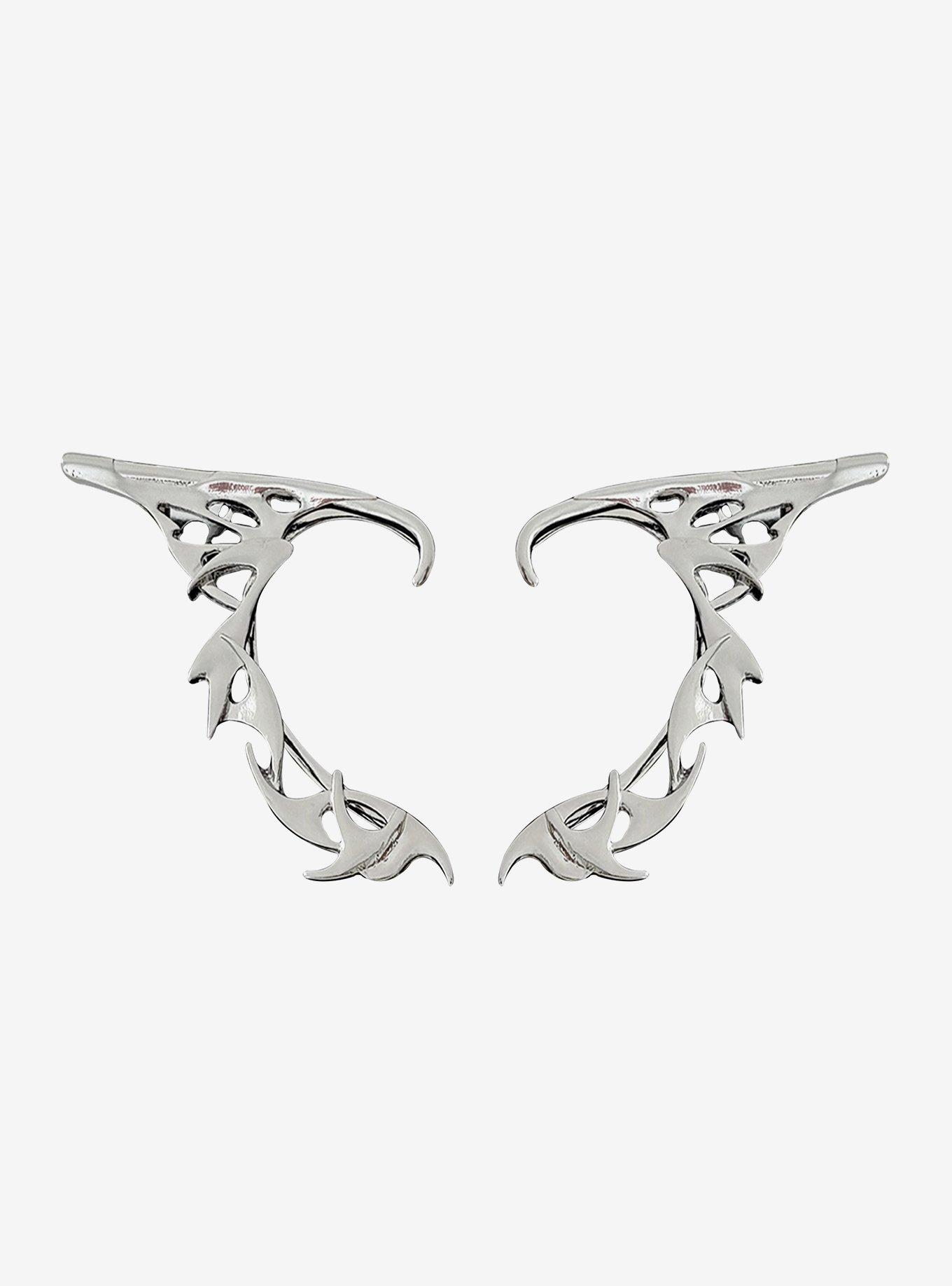 Social Collision Cyber Flame Ear Cuff Set, , hi-res