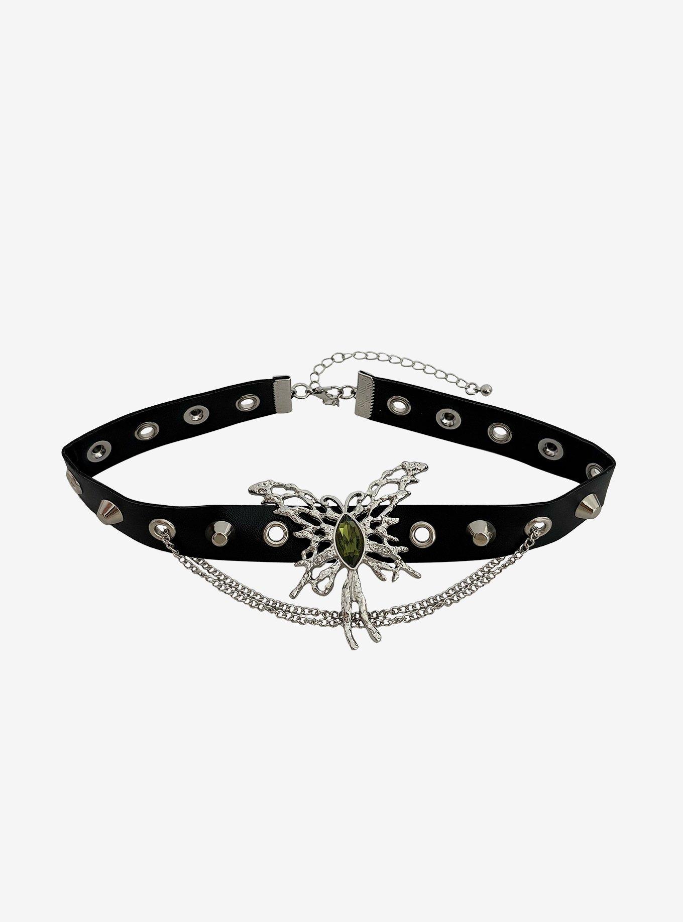 Thorn & Fable Jeweled Butterfly Choker, , hi-res