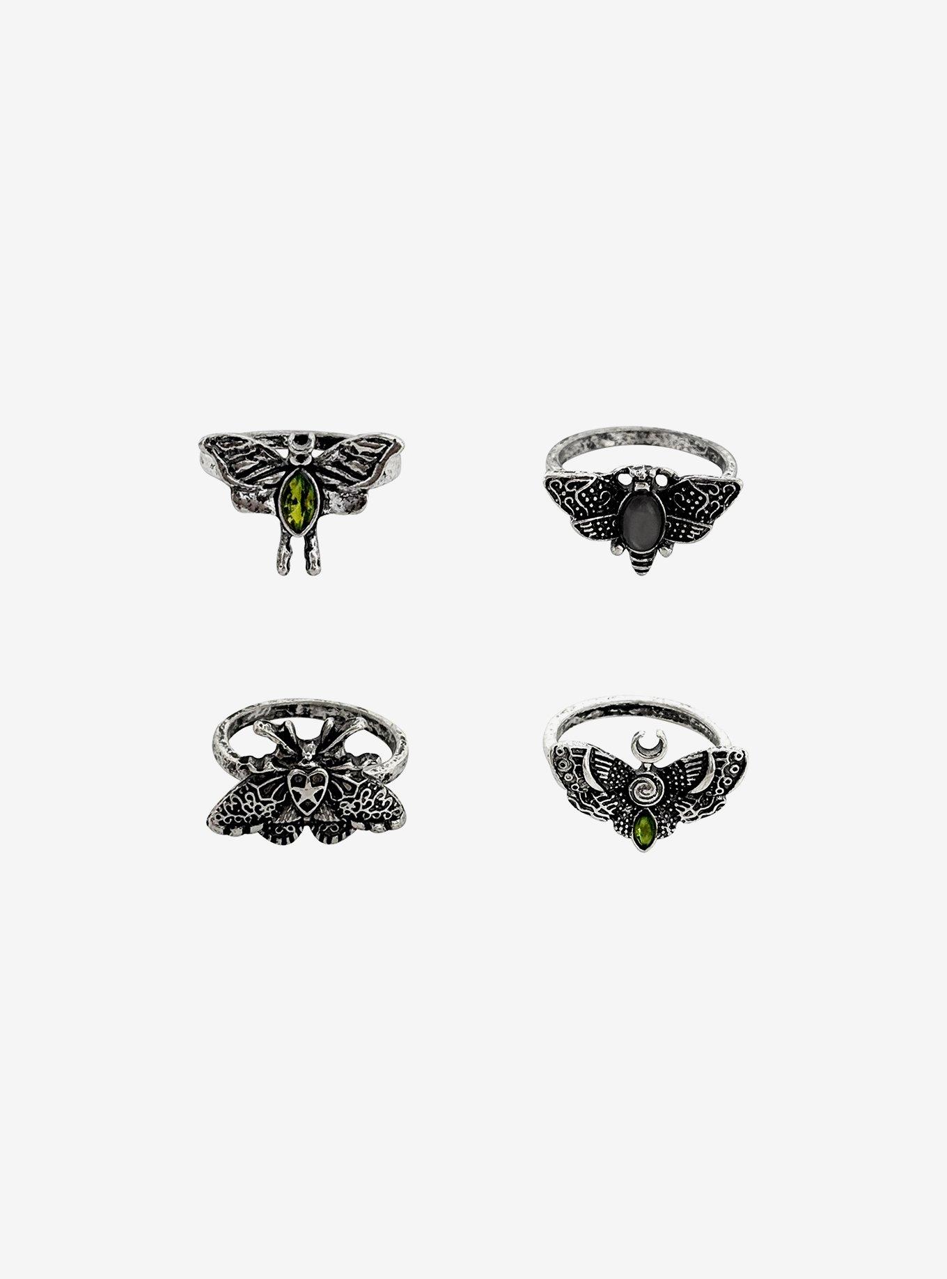 Thorn & Fable Moth Ring Set, , alternate