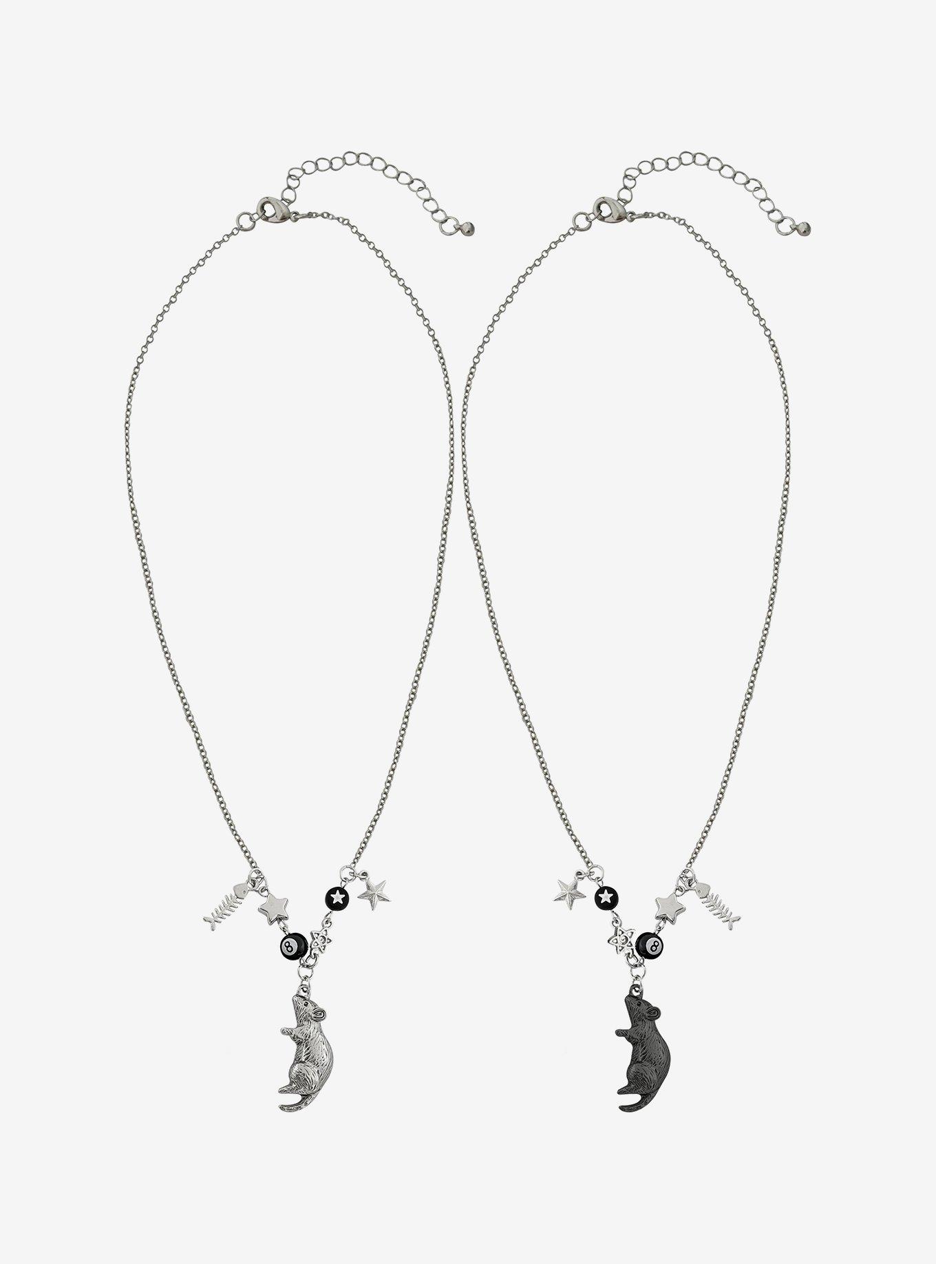 Rat Star Charm 8-Ball Best Friend Necklace Set, , hi-res