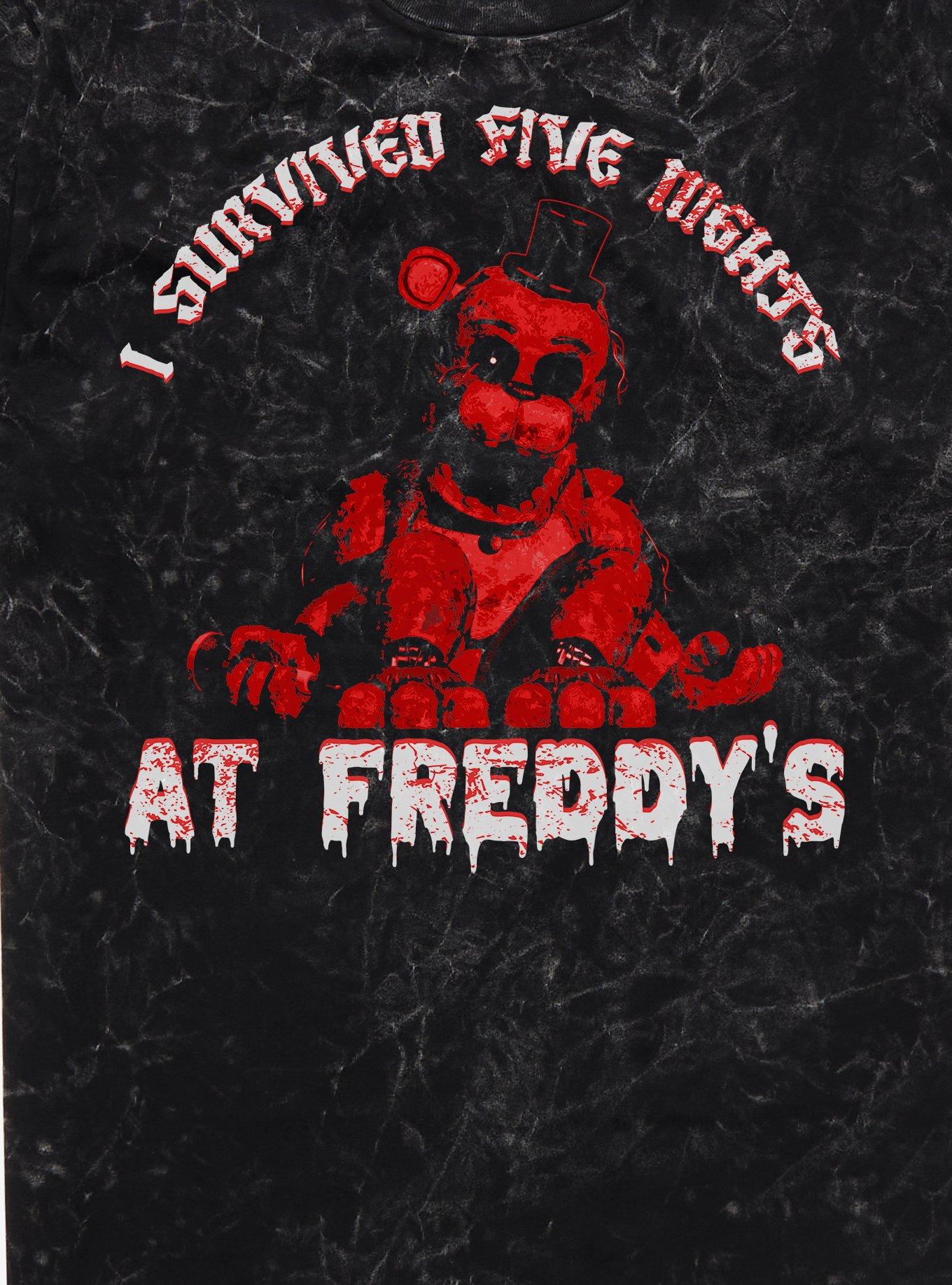 Five Nights At Freddy's I Survived Mineral Wash T-Shirt, , hi-res