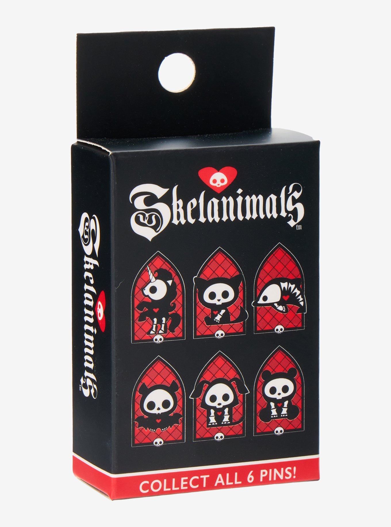 Skelanimals Stained Glass Blind Box Enamel Pin, , hi-res