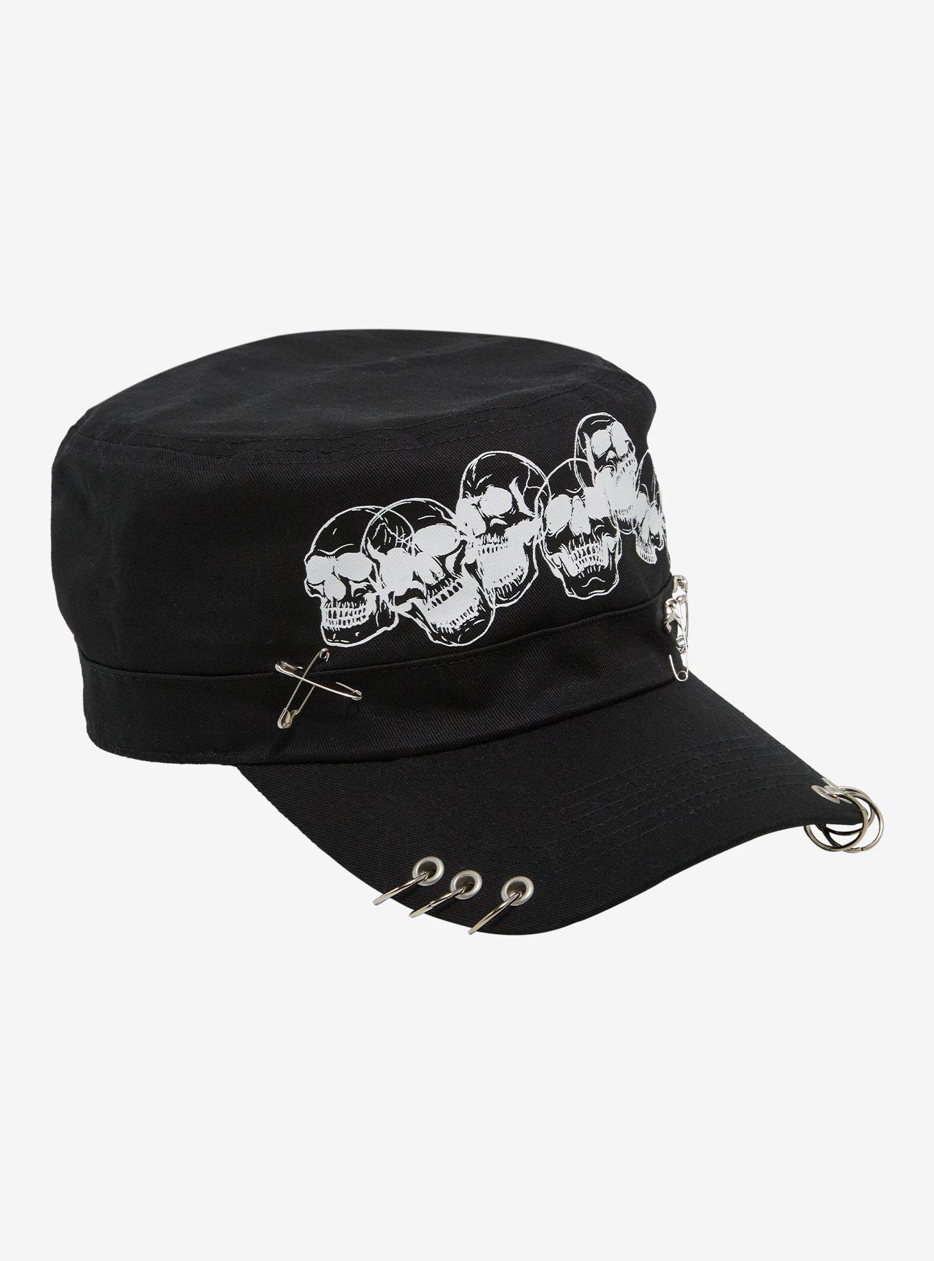 Skull Safety Pin Cadet Hat, , hi-res