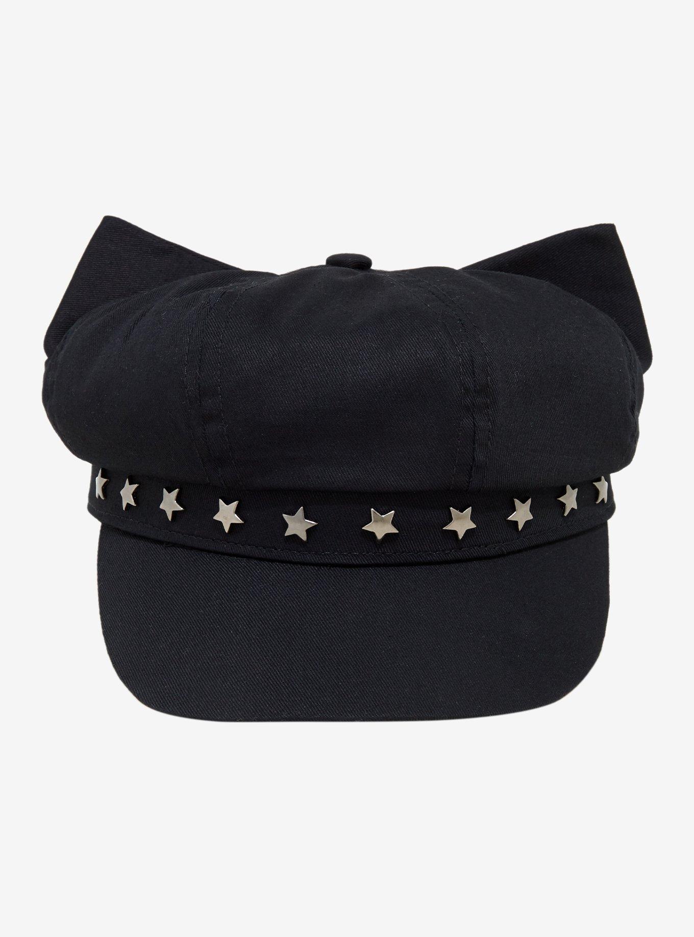 Cat Ear Star Stud Cabbie Hat, , hi-res