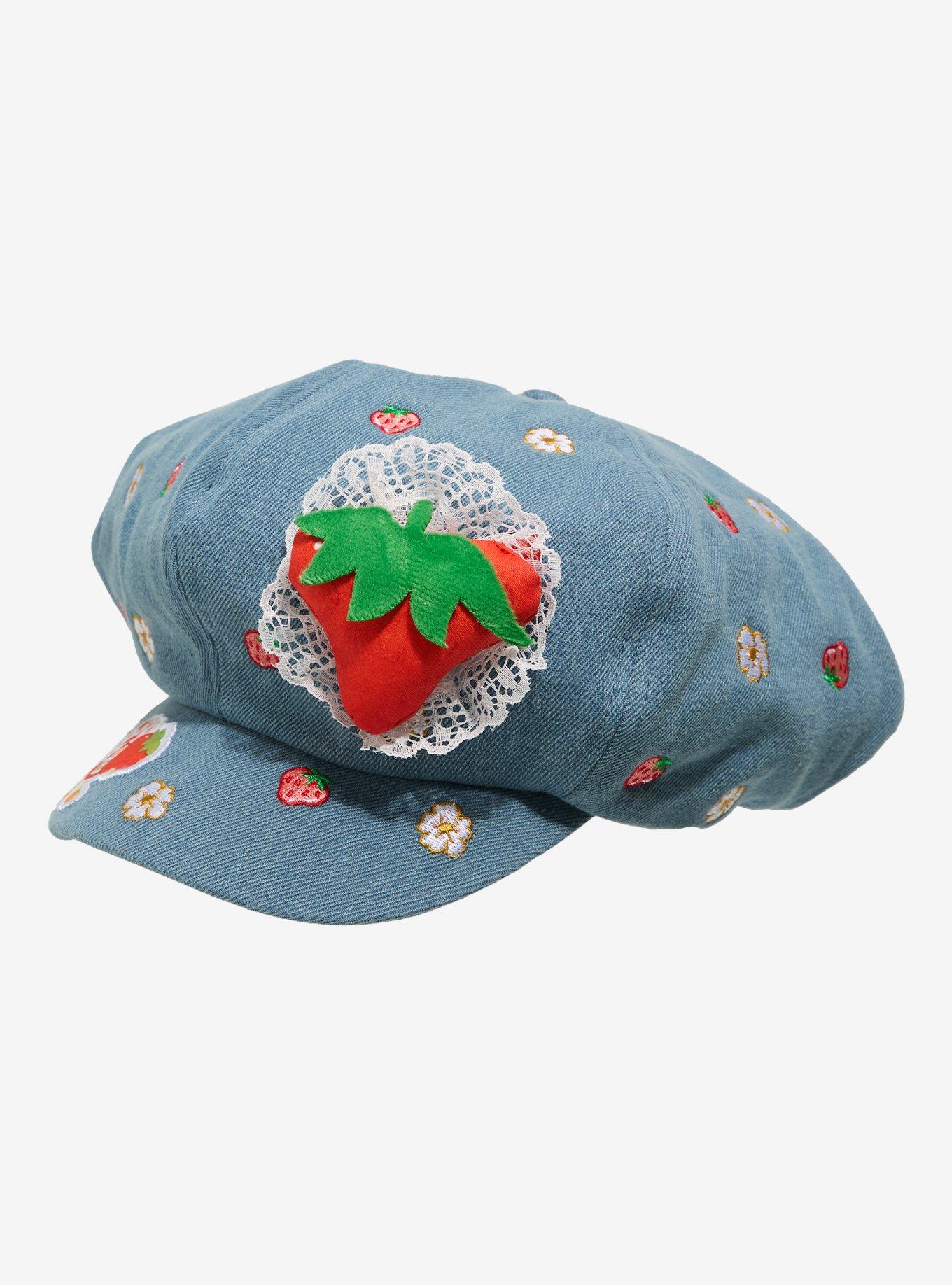 Strawberry Shortcake Strawberry Denim Cabbie Hat, , hi-res