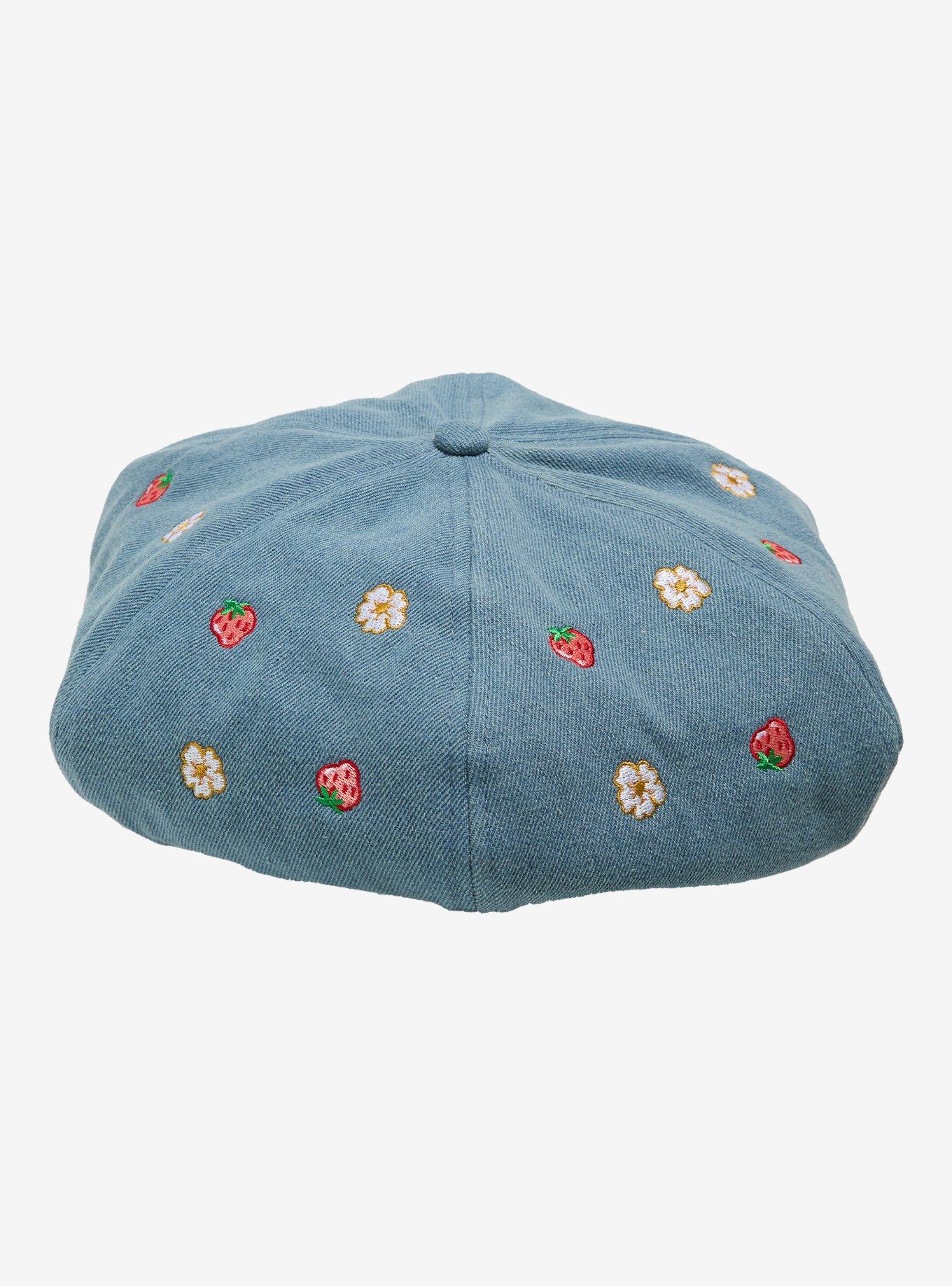 Strawberry Shortcake Strawberry Denim Cabbie Hat, , alternate