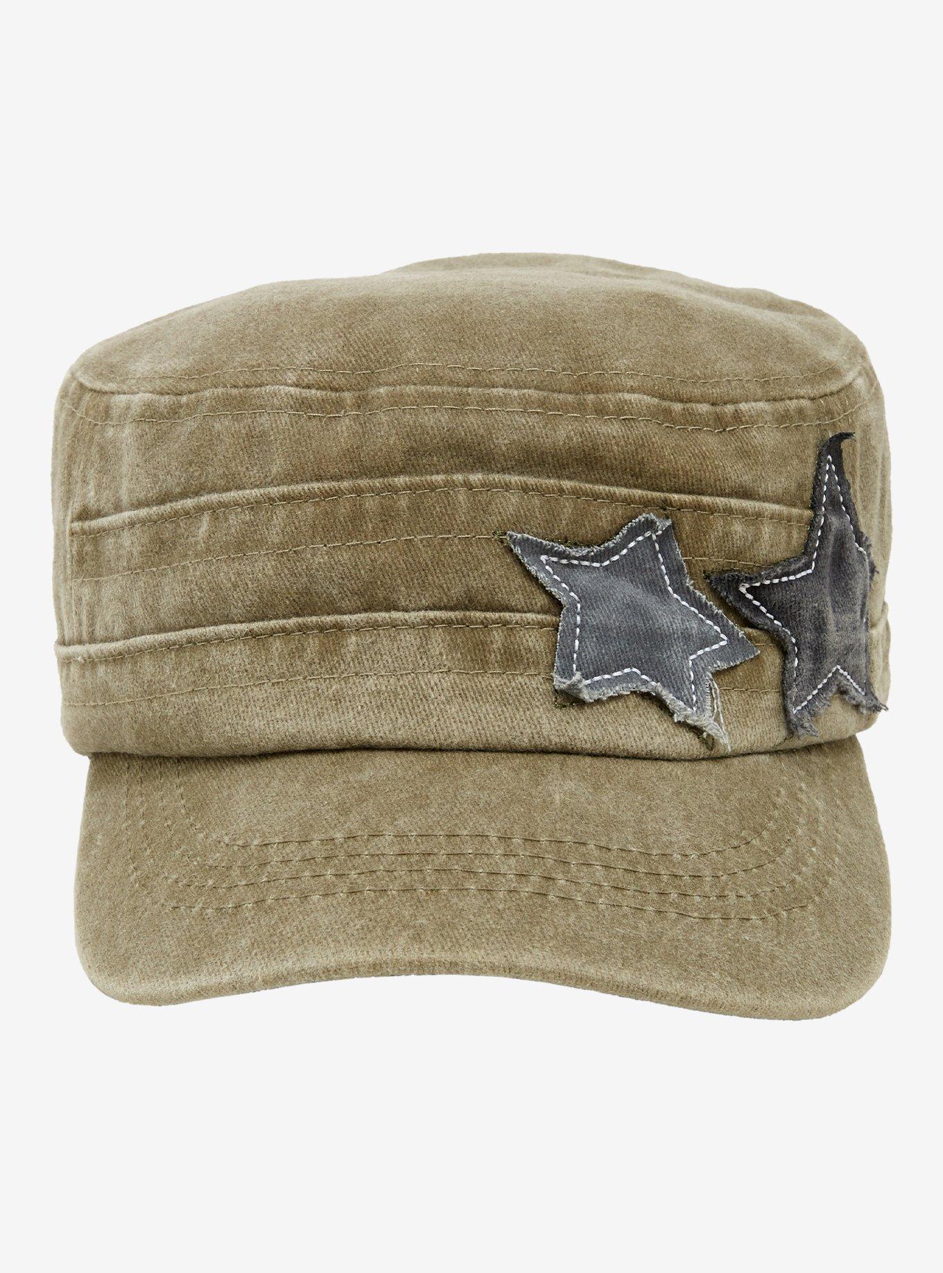 Green Grunge Star Patch Cadet Hat, , hi-res