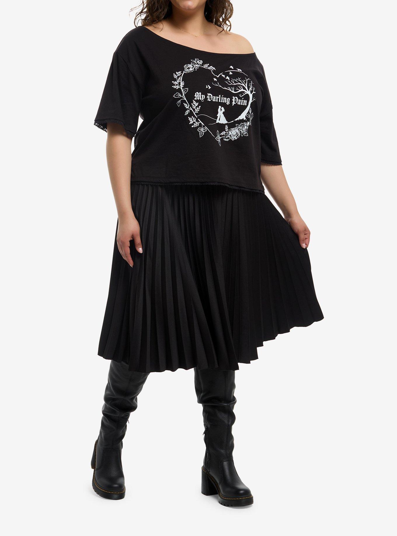 "Wuthering Heights" Silhouettes Girls Off-Shoulder T-Shirt Plus Size, , hi-res