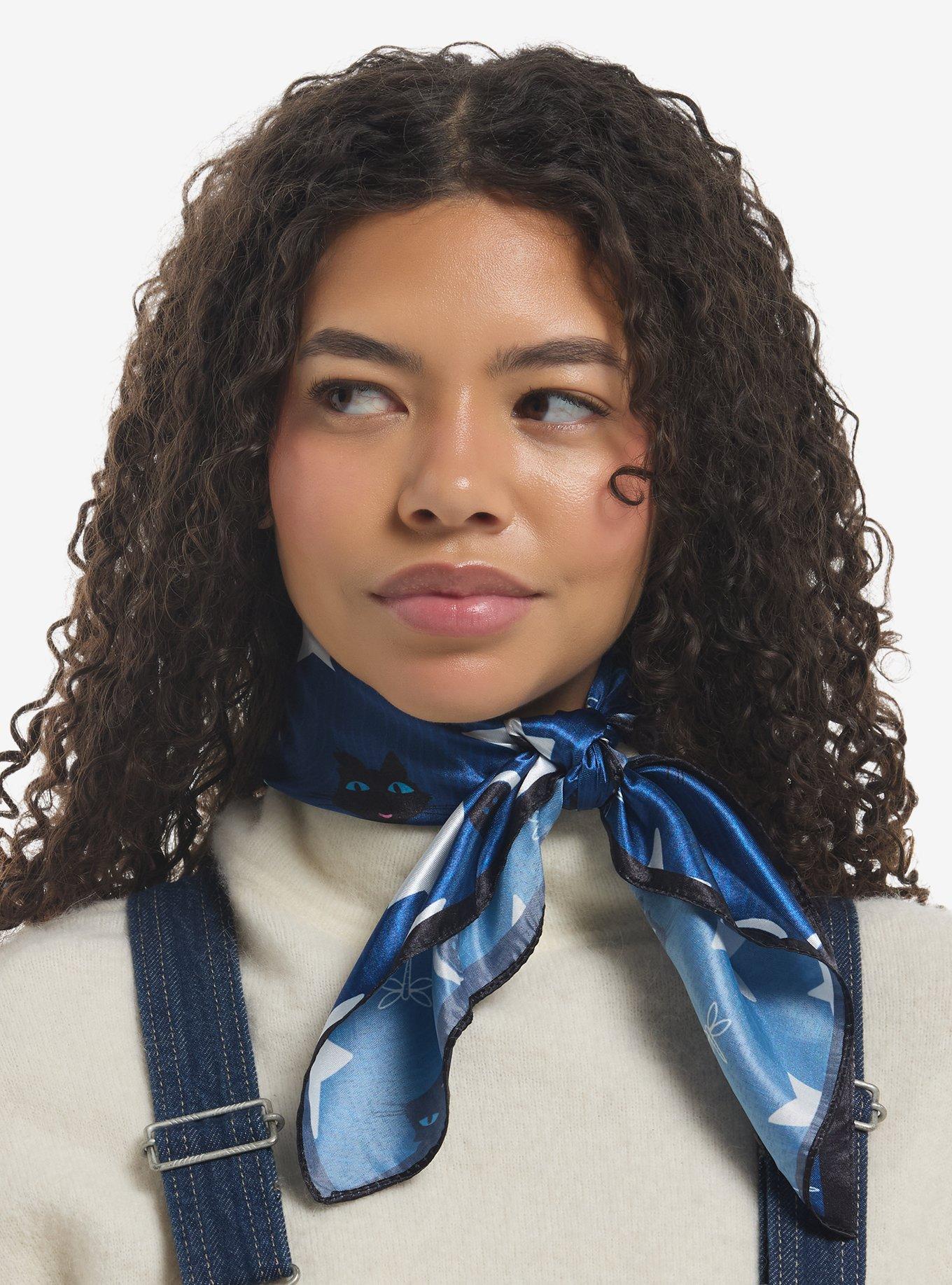 Coraline Icons Satin Hair Scarf, , alternate