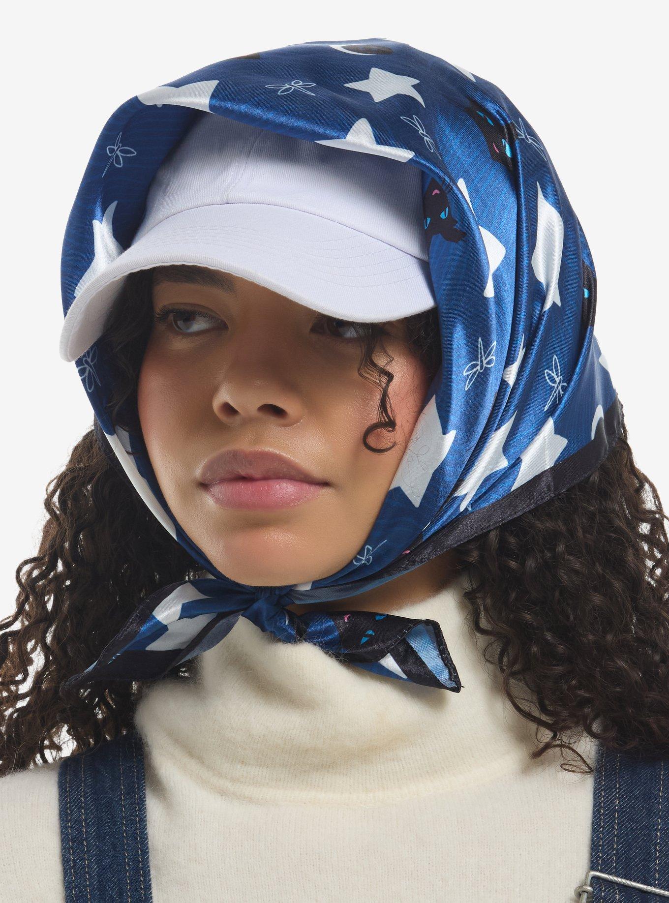 Coraline Icons Satin Hair Scarf, , alternate