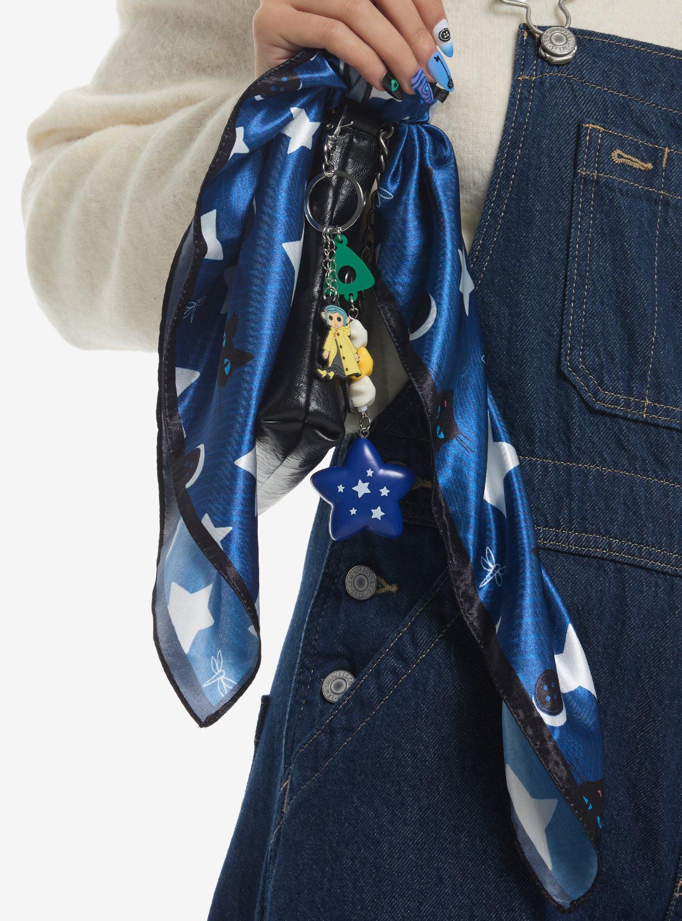 Coraline Icons Satin Hair Scarf, , alternate