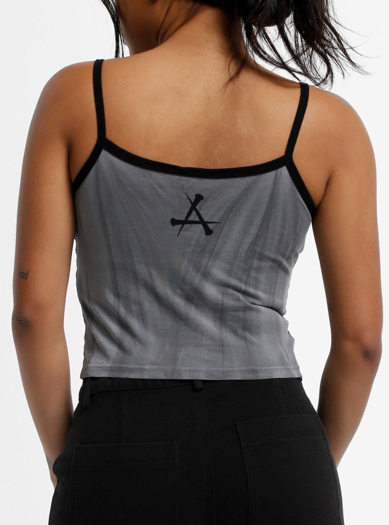 Affliction Four Horsemen Girls Crop Cami, BLACK, alternate