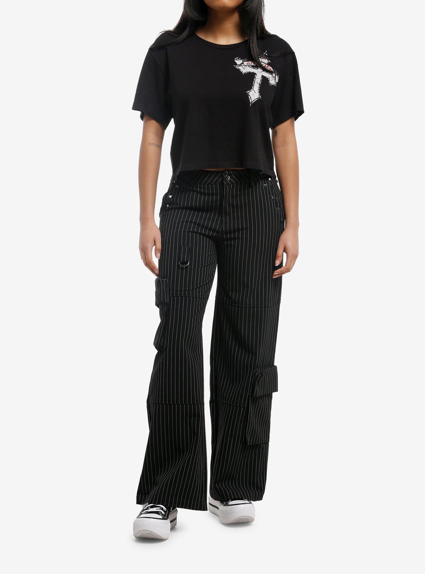 Affliction Live Fast Rhinestone Girls T-Shirt, , alternate