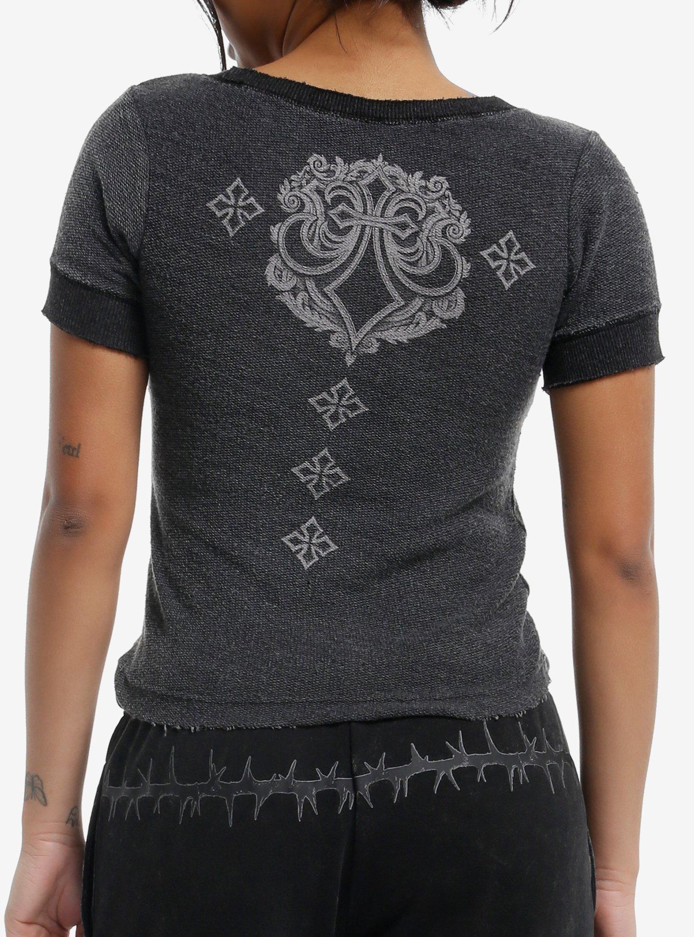 Affliction Fleur De Lis Filigree Girls Top, , hi-res